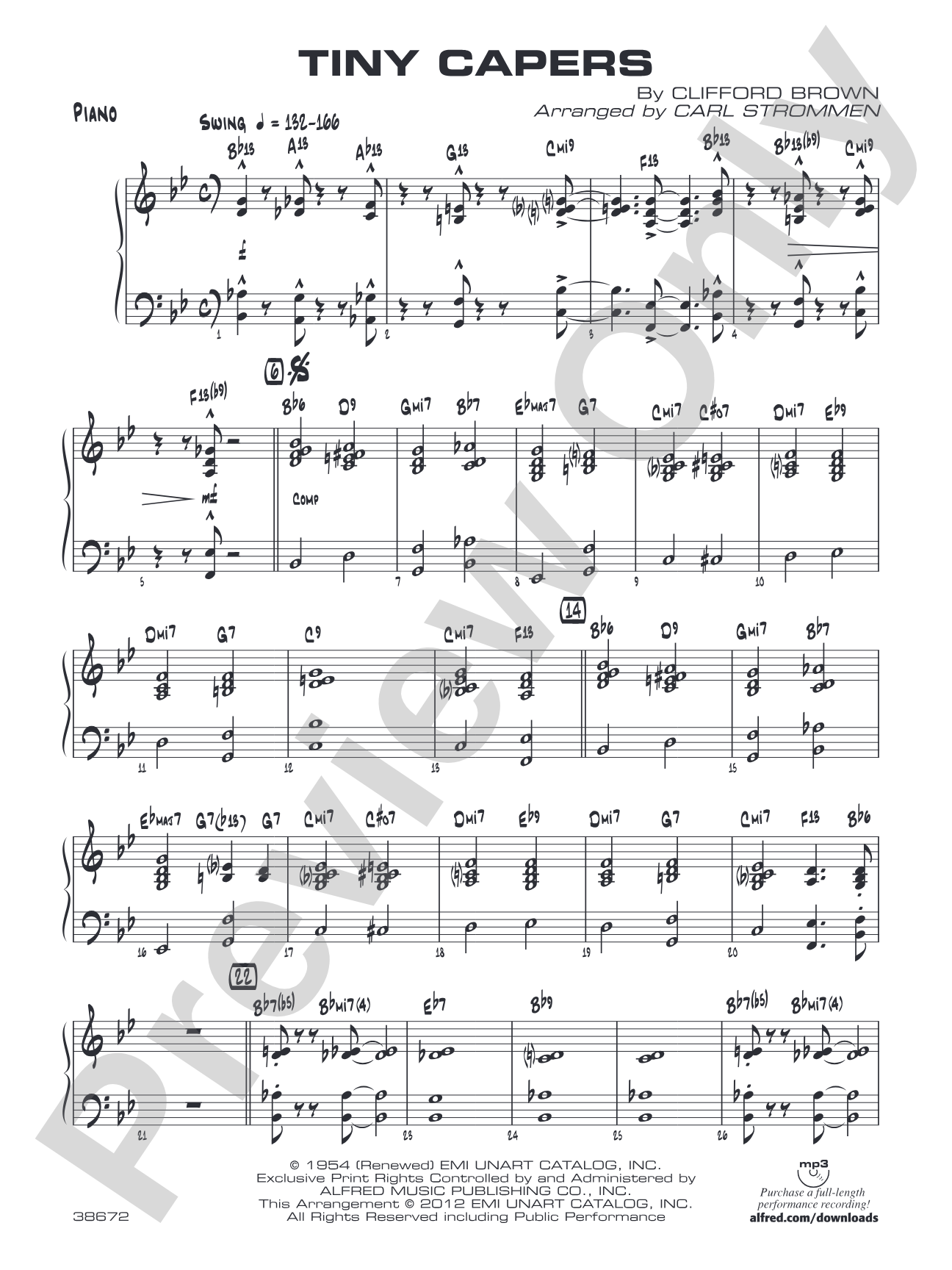 Tiny Capers: Piano Accompaniment