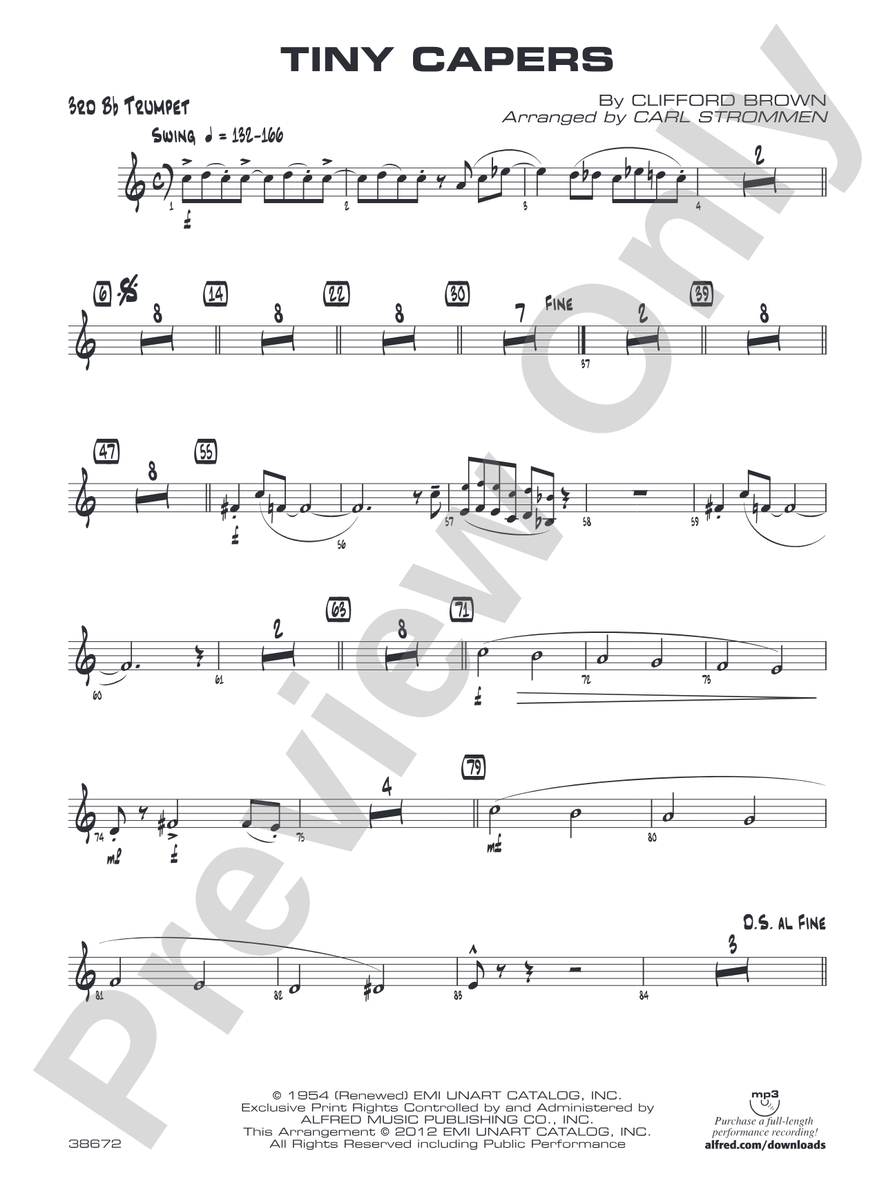 Tiny Capers: 3rd B-flat Trumpet