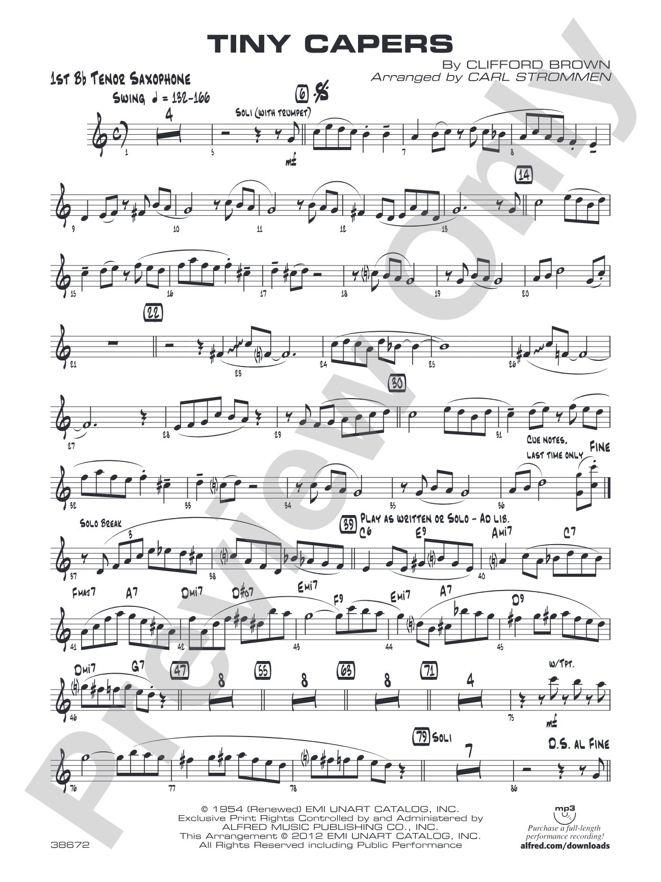 Tiny Capers: B-flat Tenor Saxophone