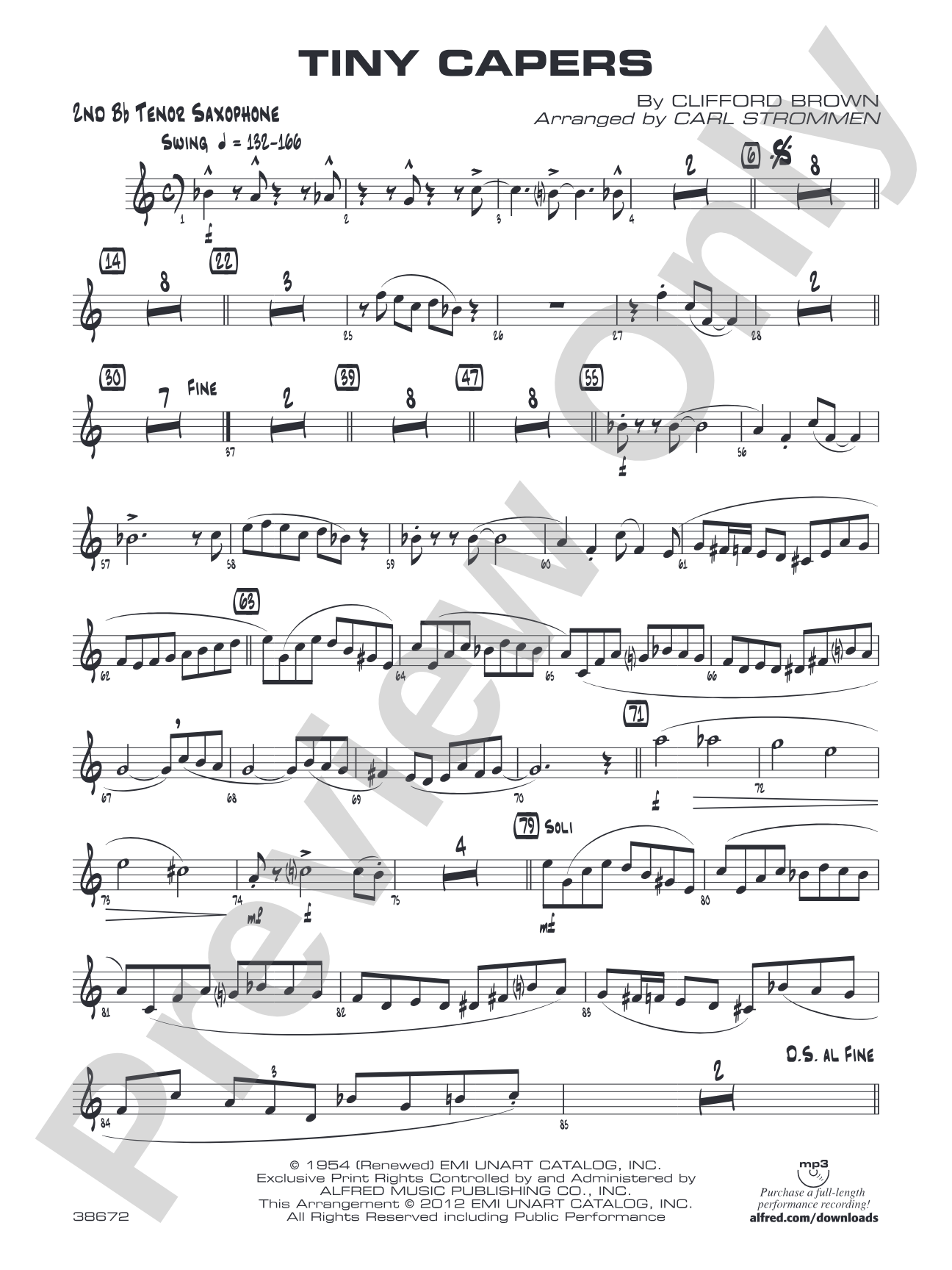 Tiny Capers: 2nd B-flat Tenor Saxophone