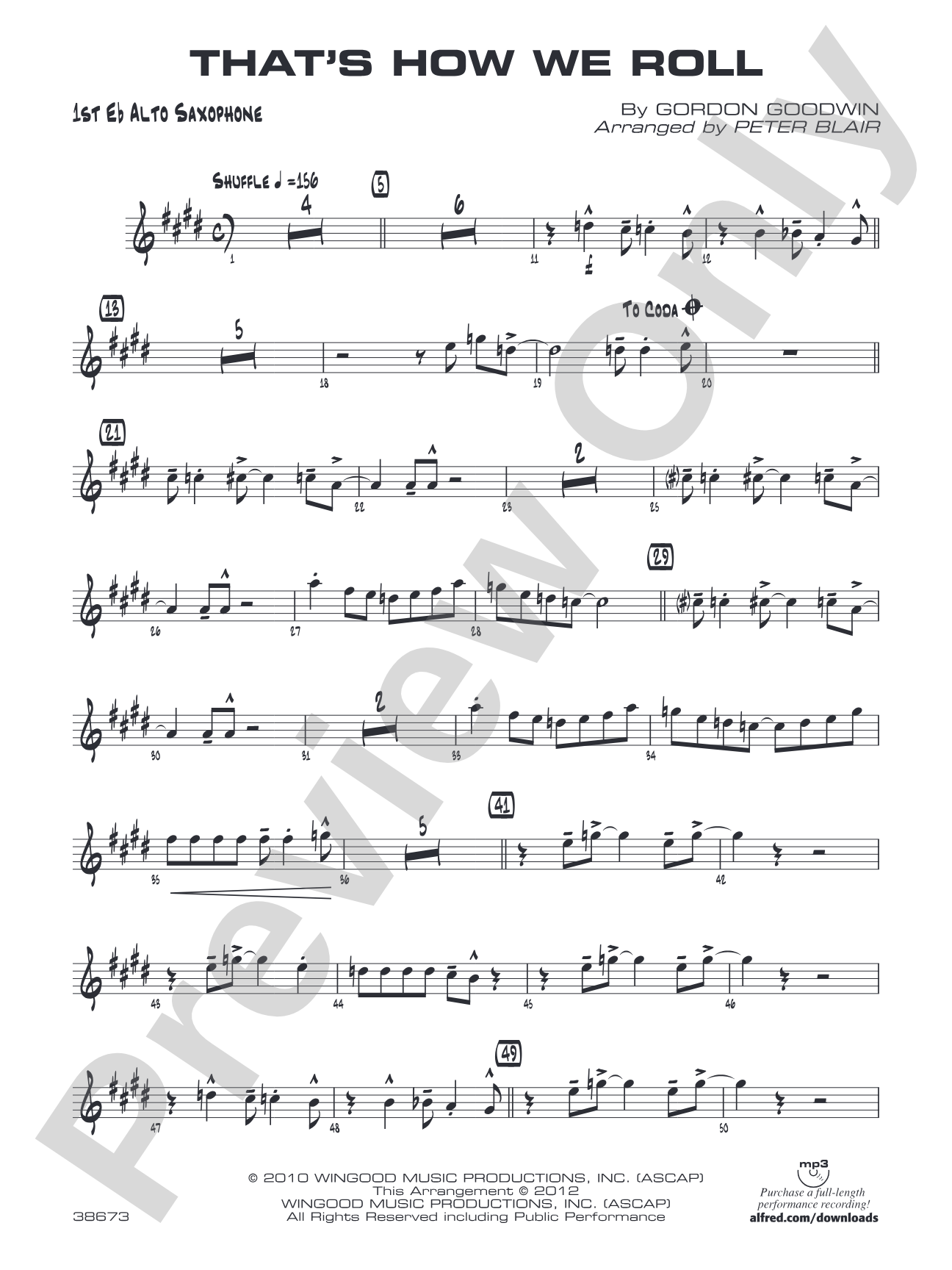 That's How We Roll: E-flat Alto Saxophone