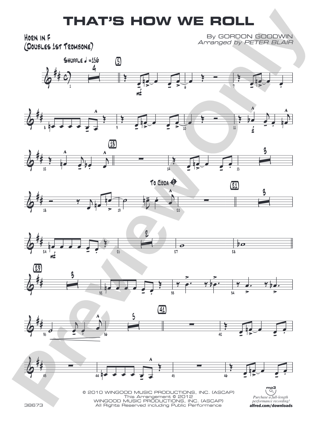 That's How We Roll: 1st F Horn