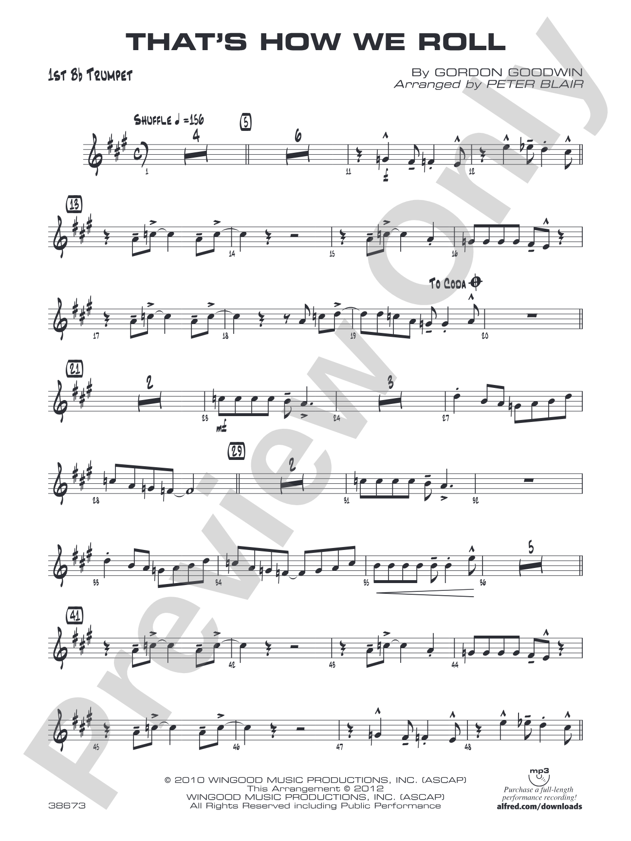 That's How We Roll: 1st B-flat Trumpet