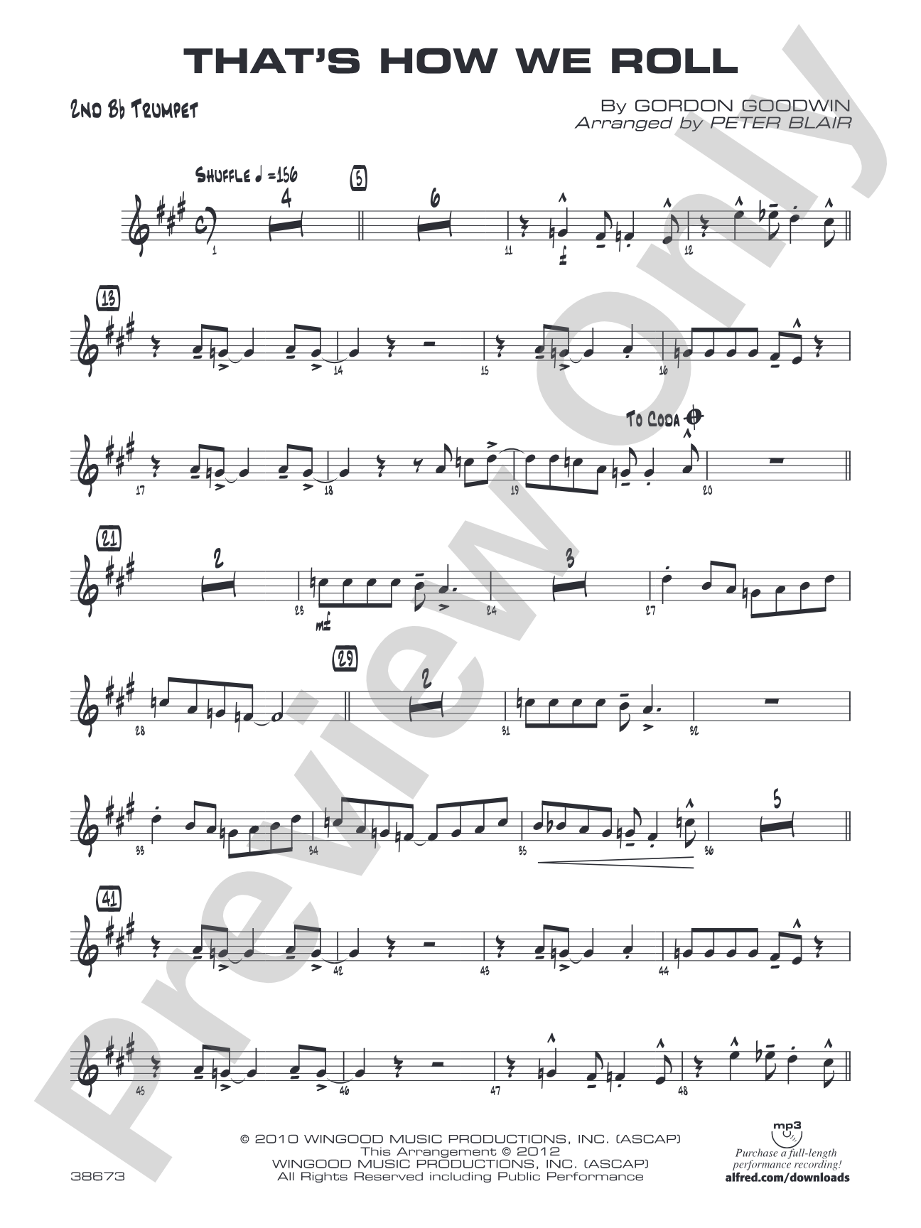 That's How We Roll: 2nd B-flat Trumpet