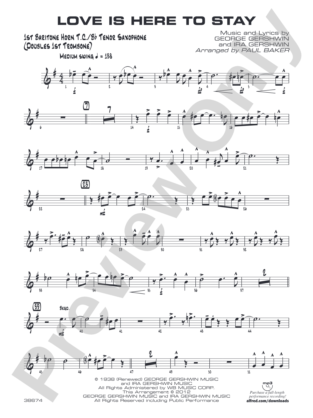 Love Is Here to Stay: Baritone T.C.