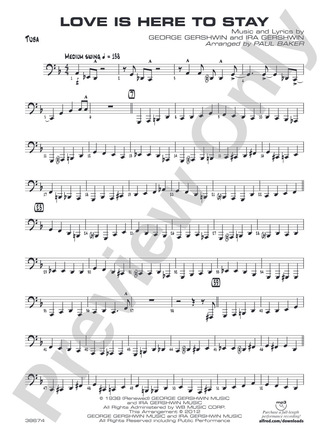 Love Is Here to Stay: Tuba