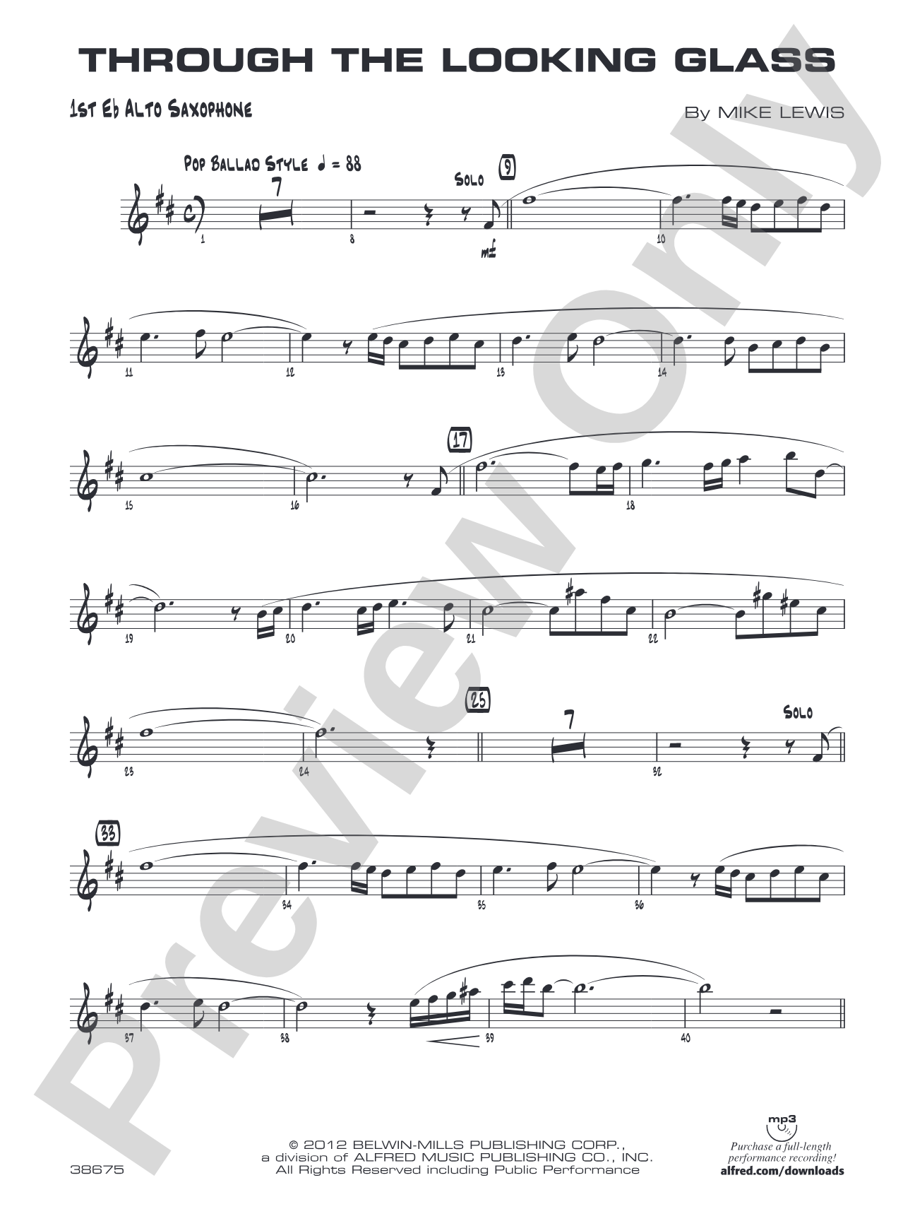 Through the Looking Glass: E-flat Alto Saxophone