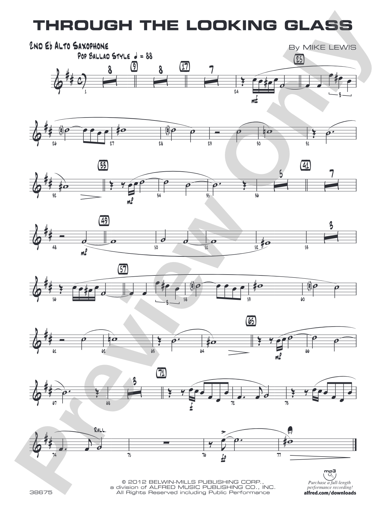 Through the Looking Glass: 2nd E-flat Alto Saxophone