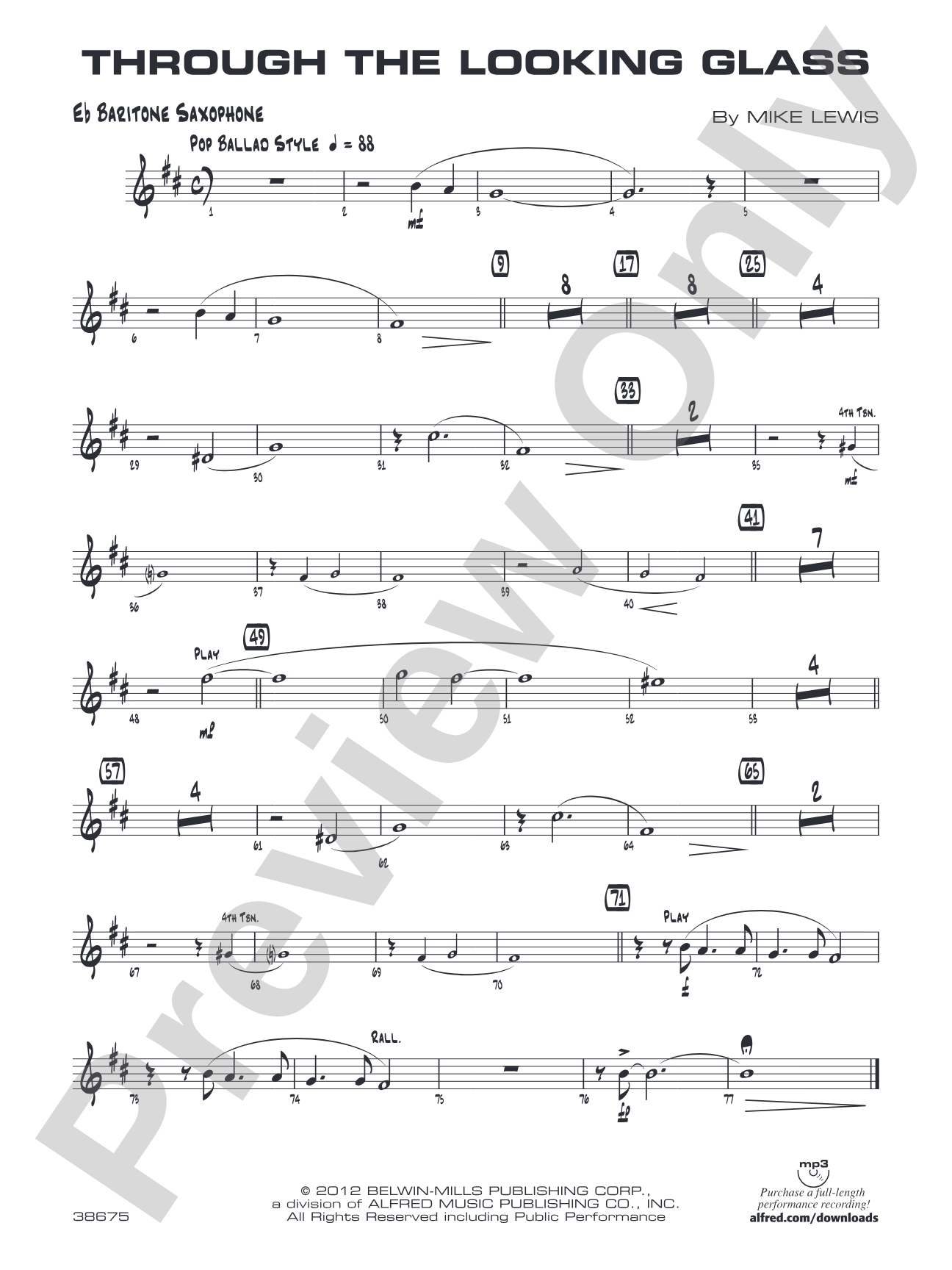Through the Looking Glass: E-flat Baritone Saxophone