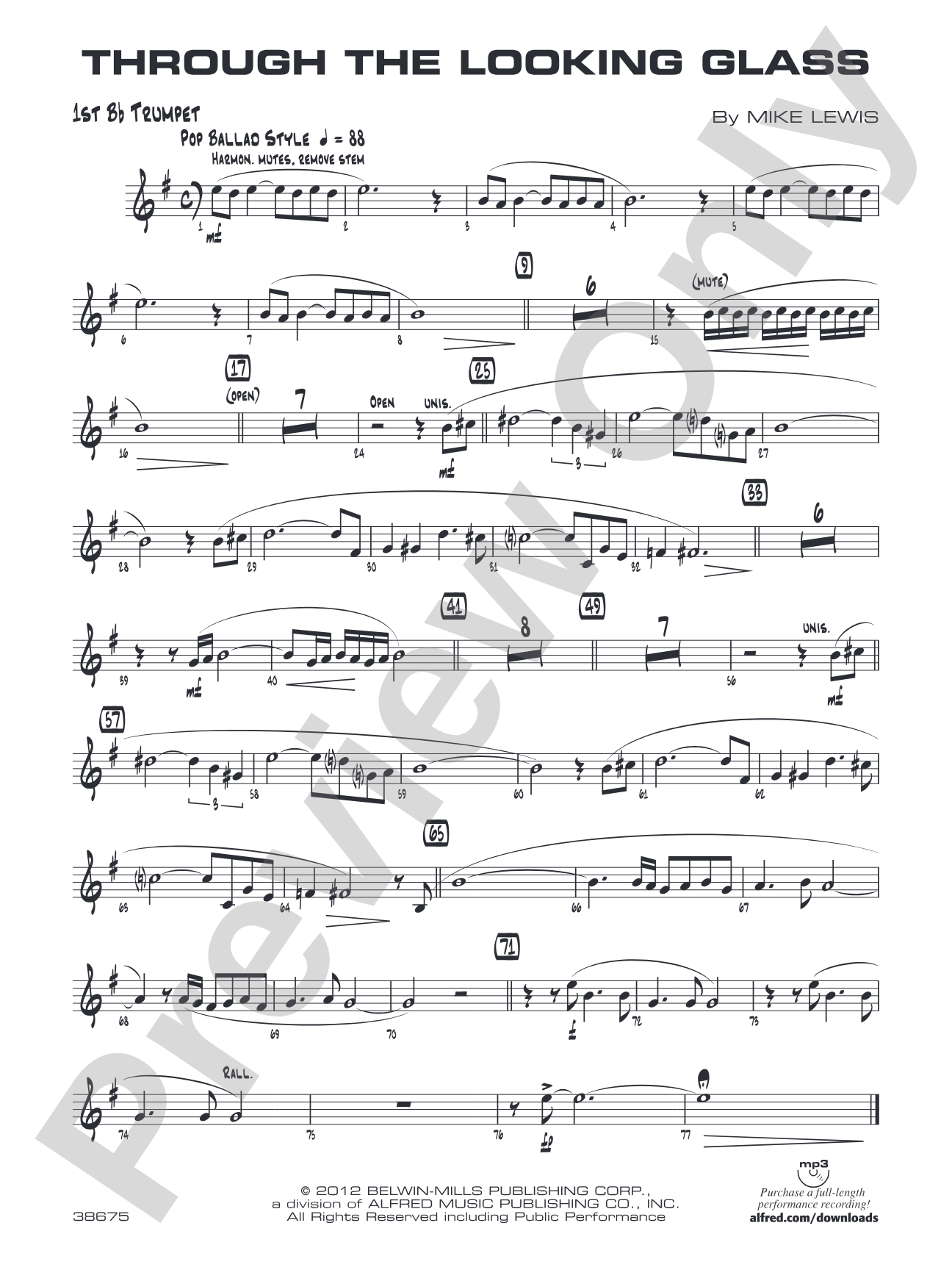 Through the Looking Glass: 1st B-flat Trumpet