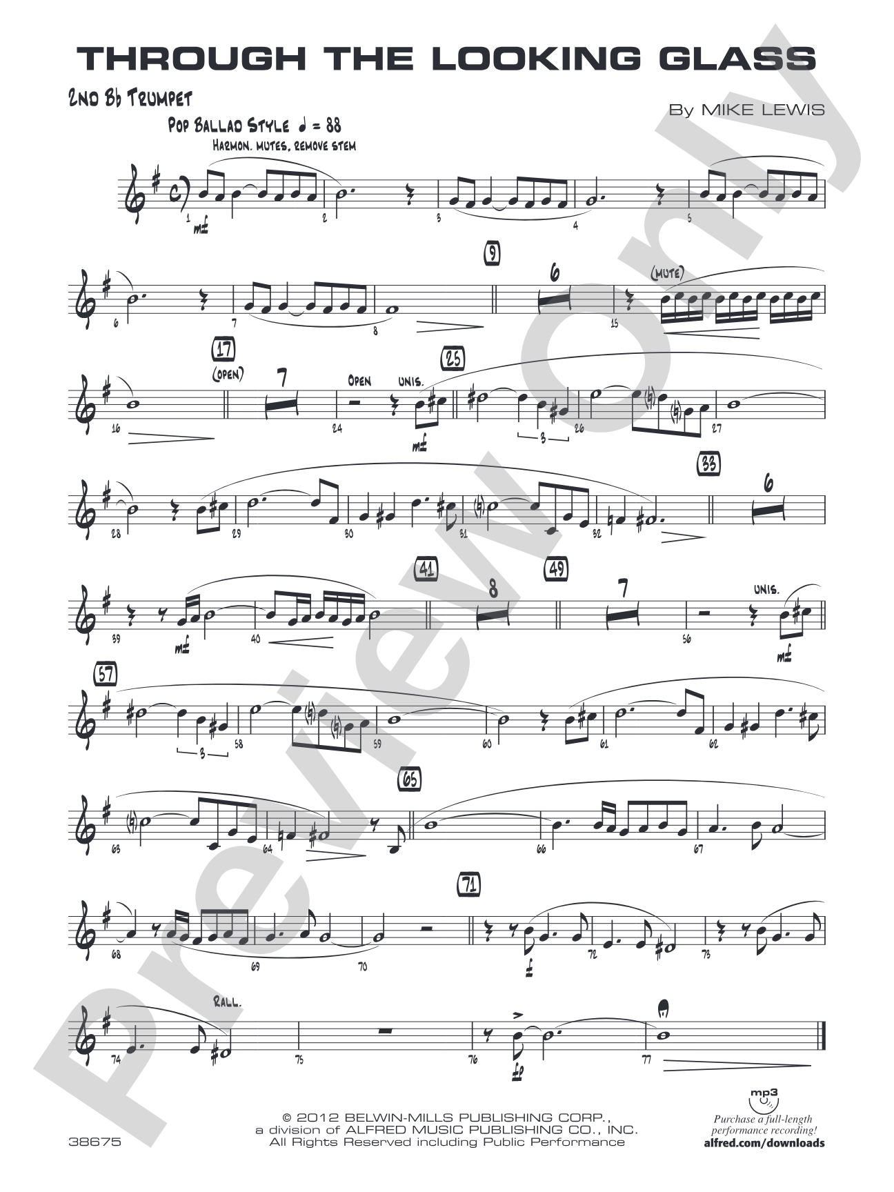 Through the Looking Glass: 2nd B-flat Trumpet