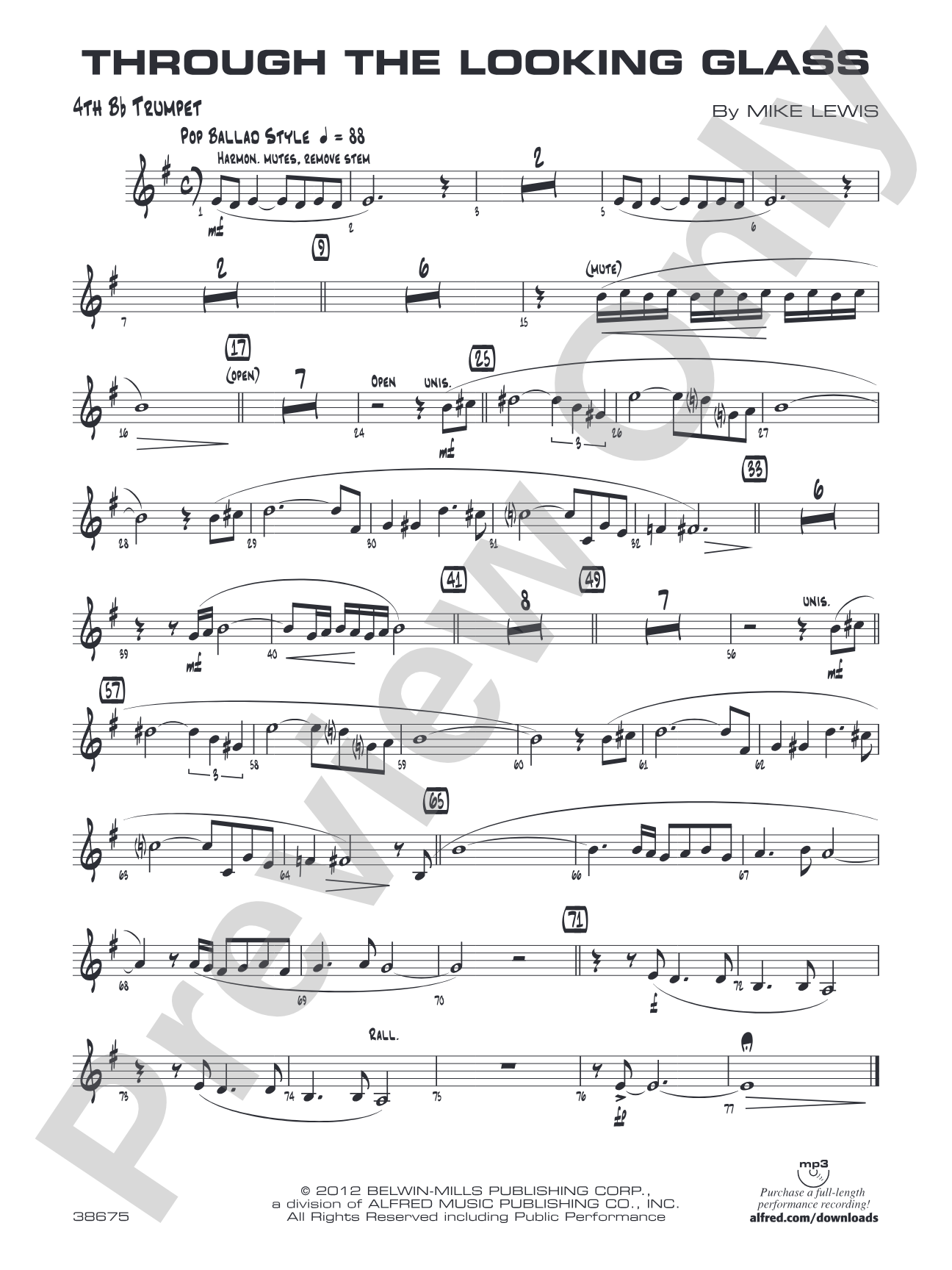 Through the Looking Glass: 4th B-flat Trumpet