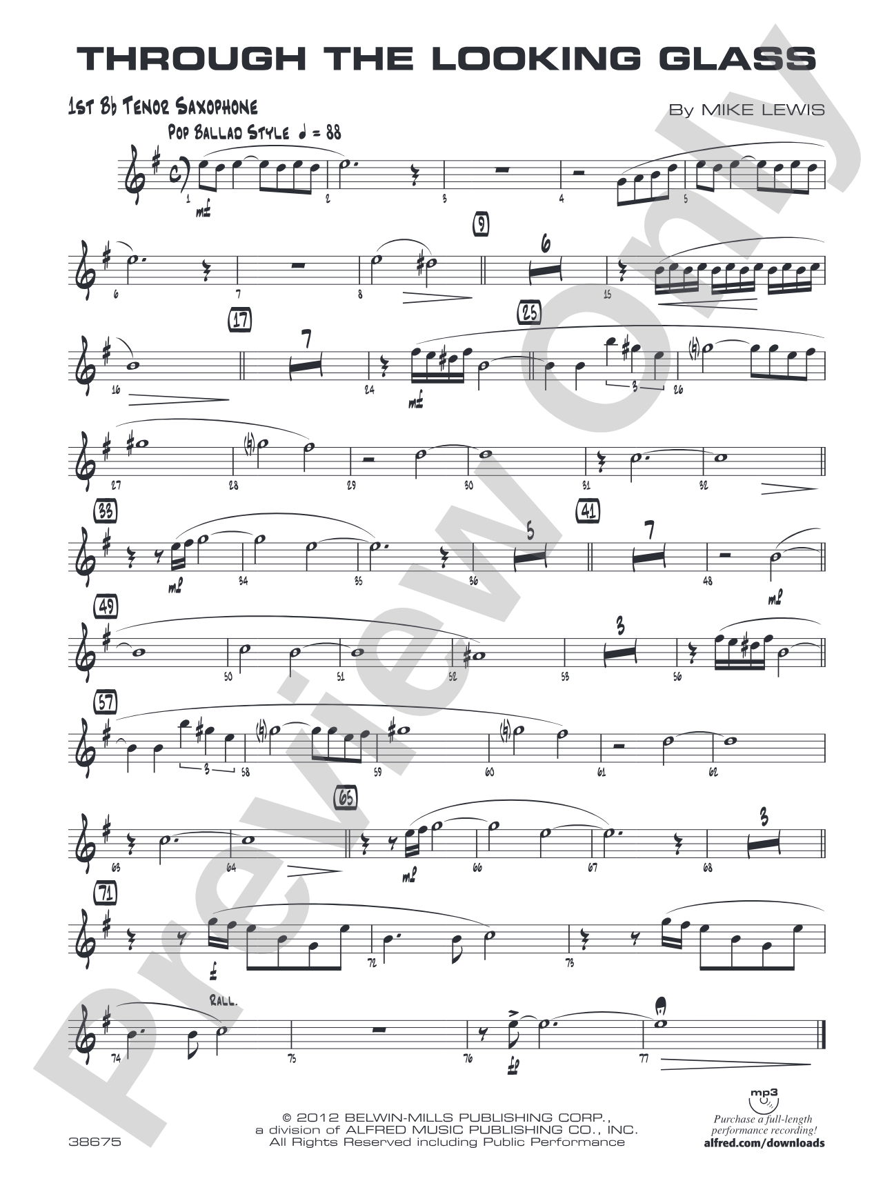 Through the Looking Glass: B-flat Tenor Saxophone