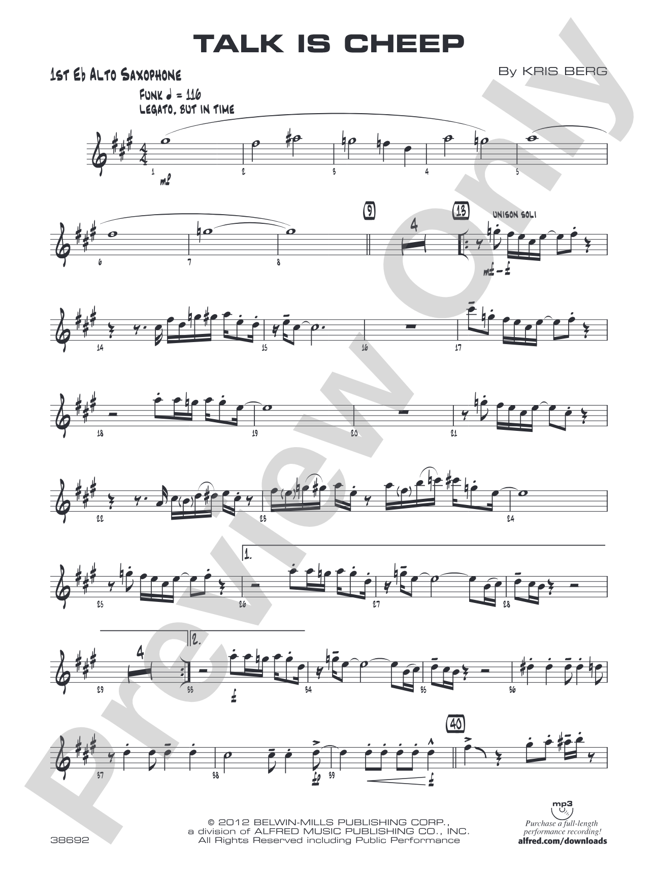 Talk Is Cheep: E-flat Alto Saxophone