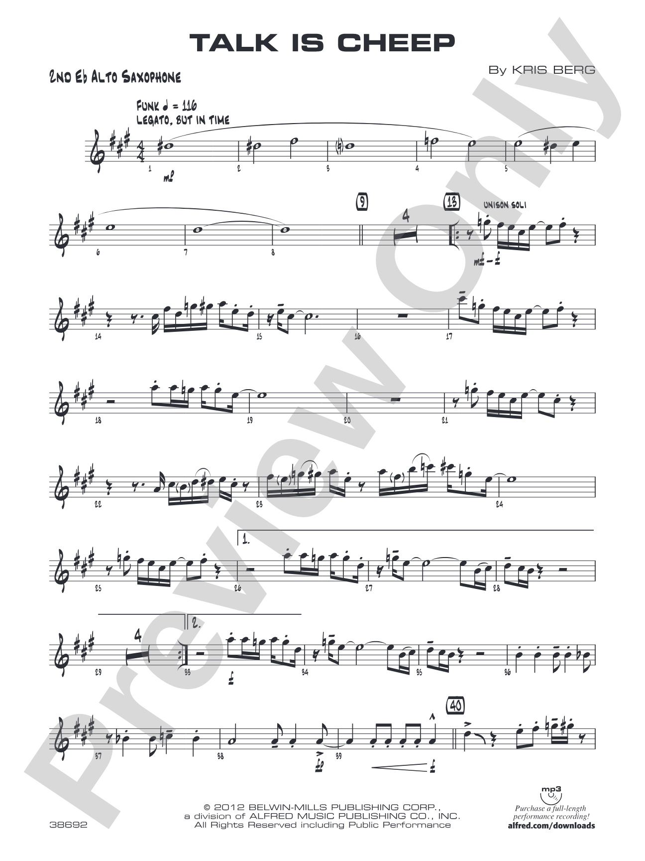 Talk Is Cheep: 2nd E-flat Alto Saxophone