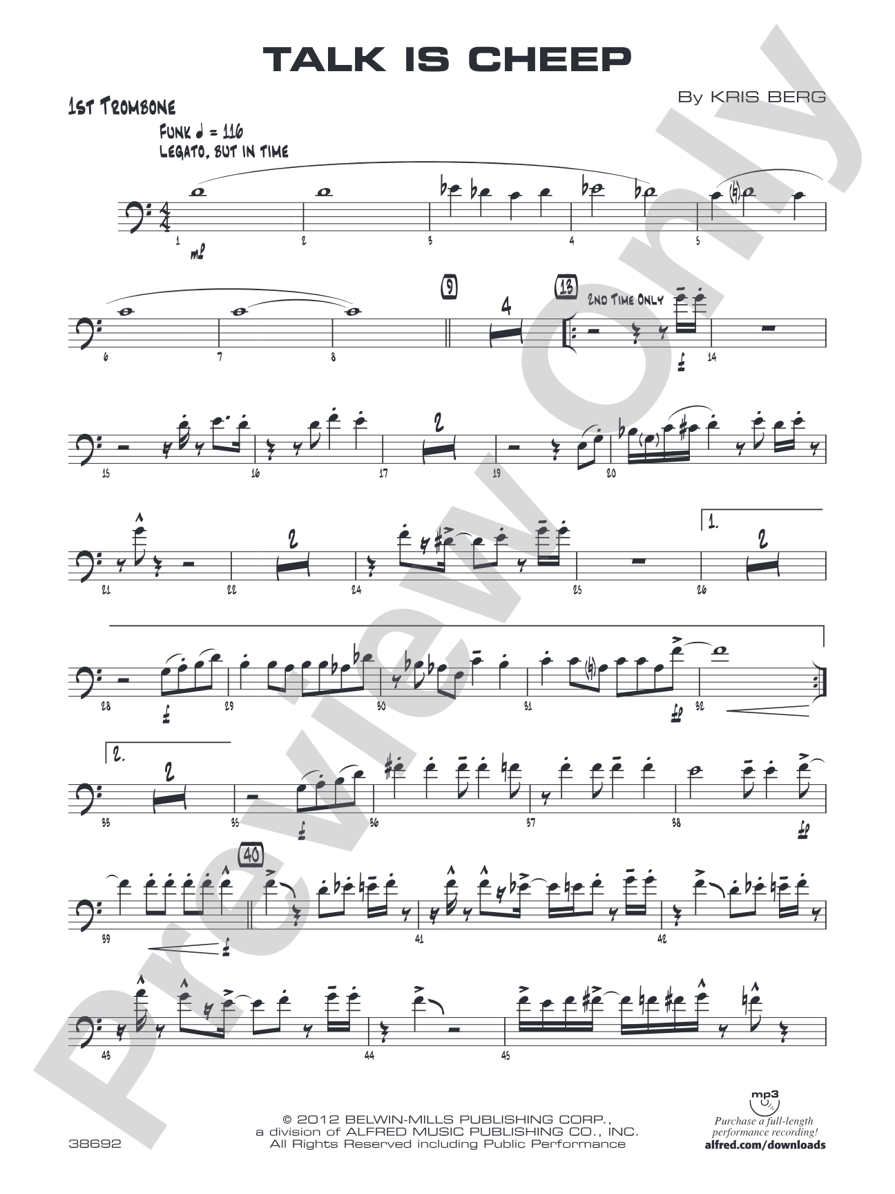 Talk Is Cheep: 1st Trombone