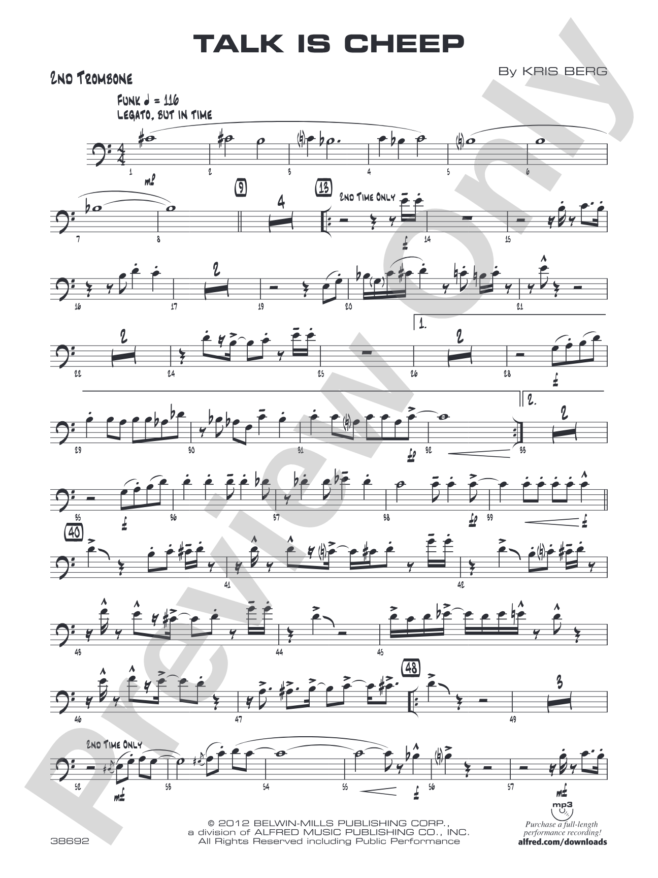 Talk Is Cheep: 2nd Trombone