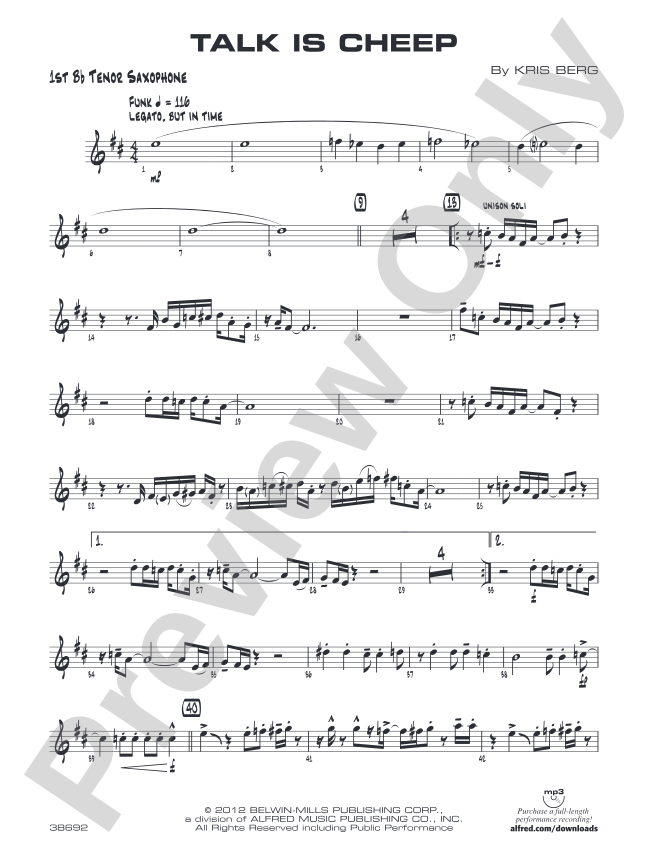 Talk Is Cheep: B-flat Tenor Saxophone
