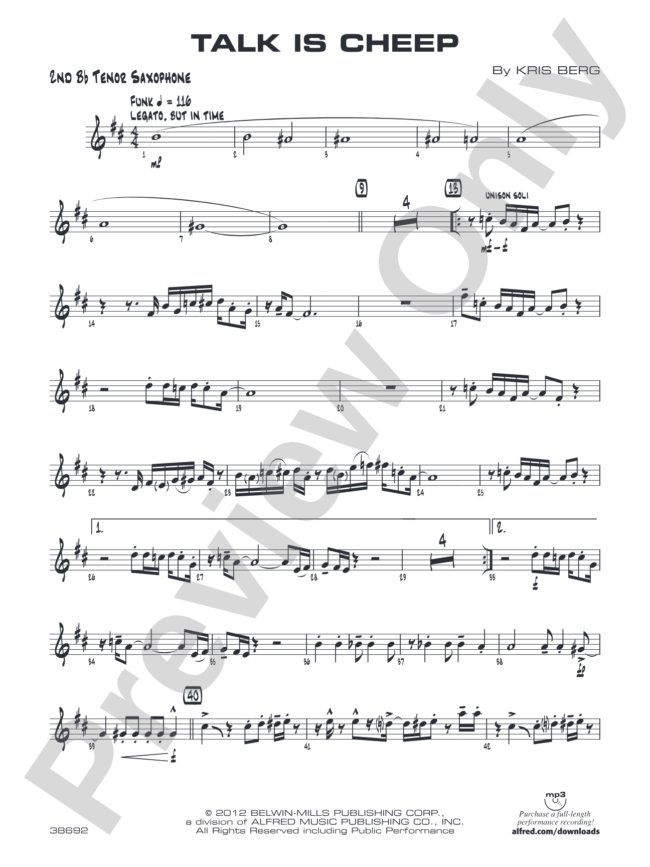 Talk Is Cheep: 2nd B-flat Tenor Saxophone
