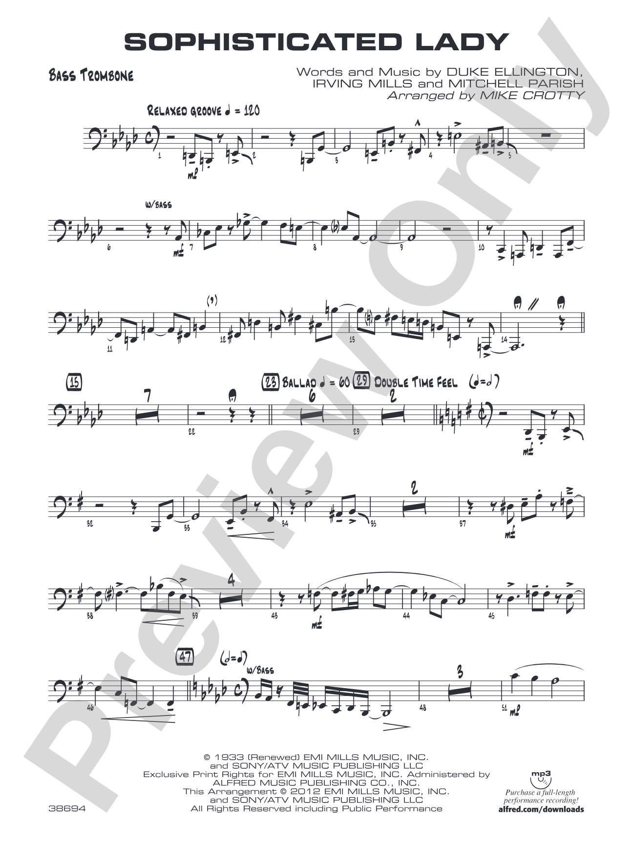 Sophisticated Lady: Bass Trombone