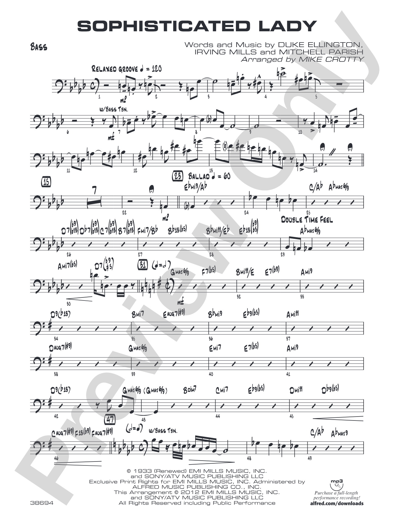 Sophisticated Lady: String Bass