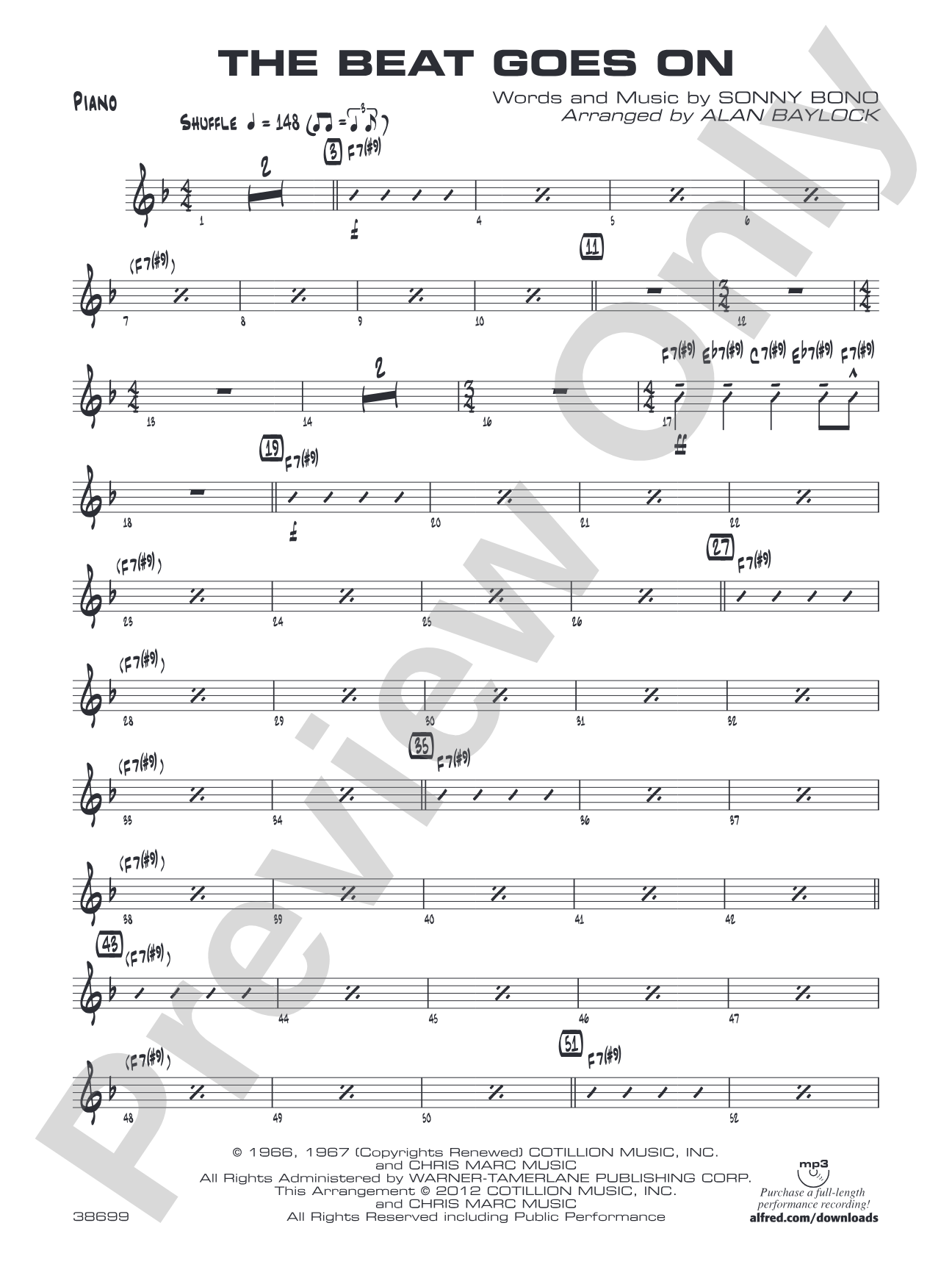 The Beat Goes On: Piano Accompaniment