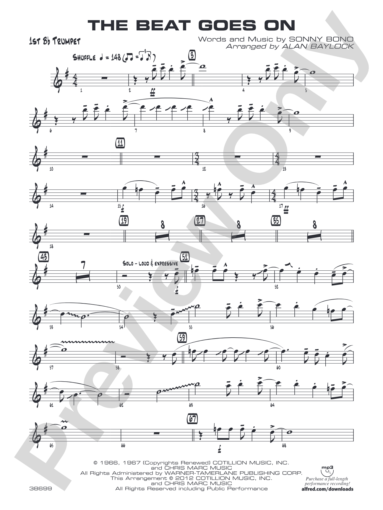 The Beat Goes On: 1st B-flat Trumpet