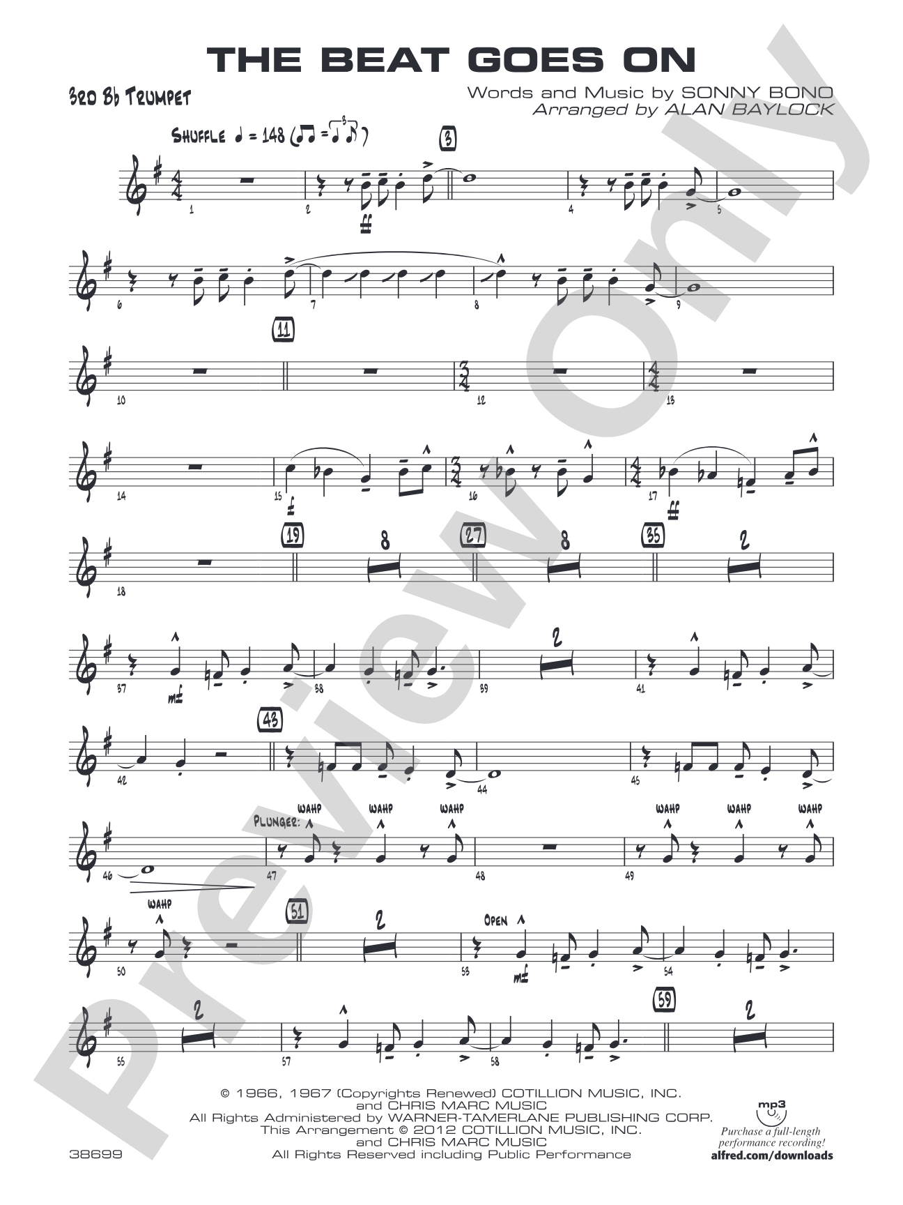 The Beat Goes On: 3rd B-flat Trumpet