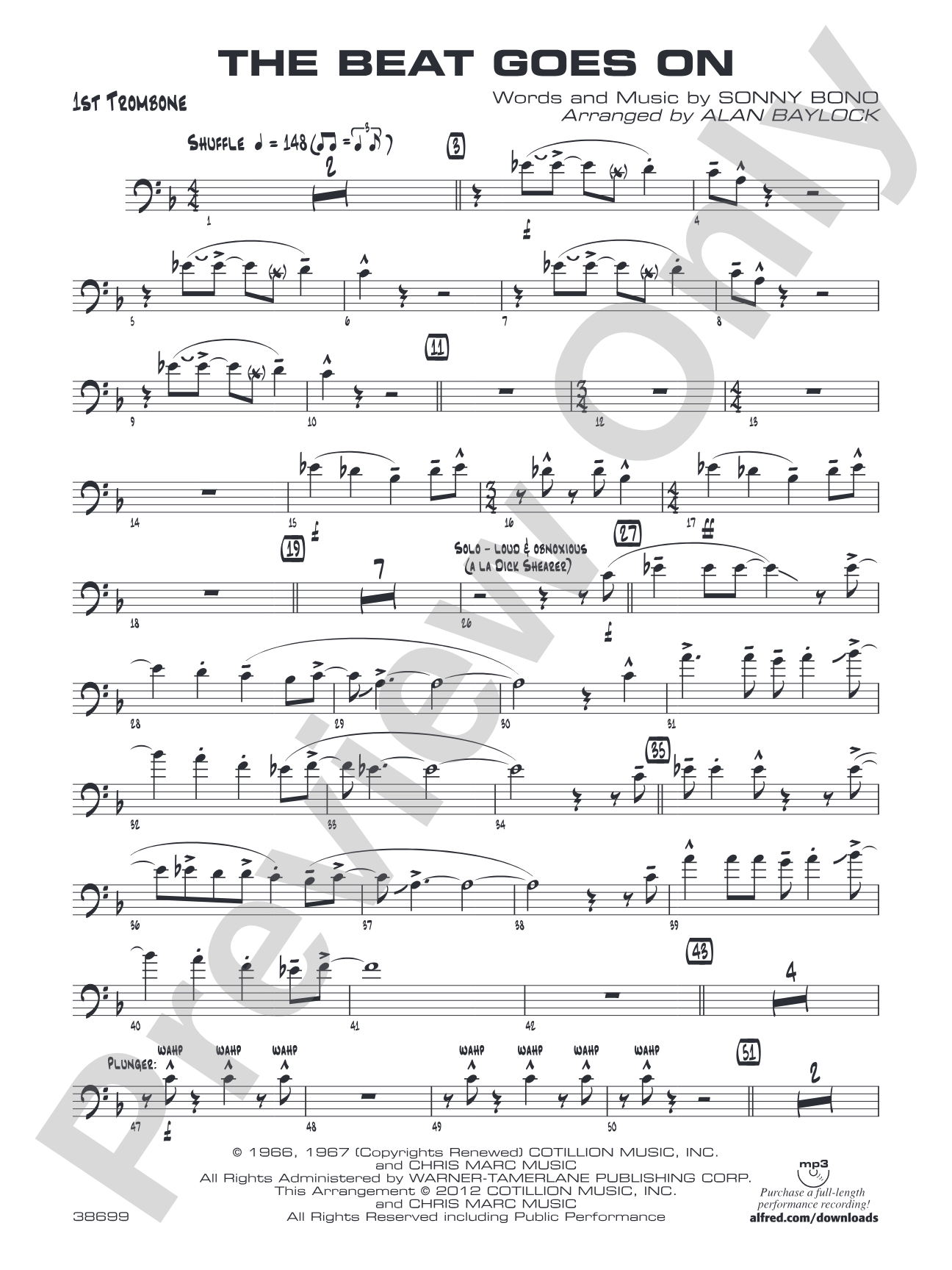 The Beat Goes On: 1st Trombone