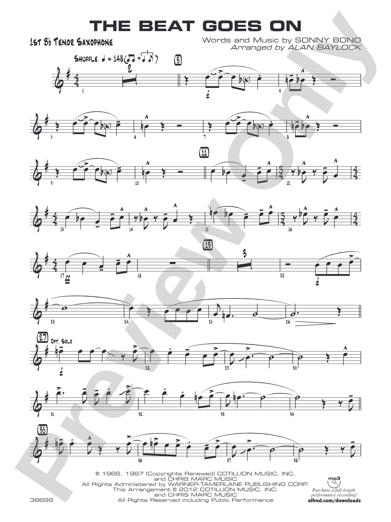 The Beat Goes On: B-flat Tenor Saxophone
