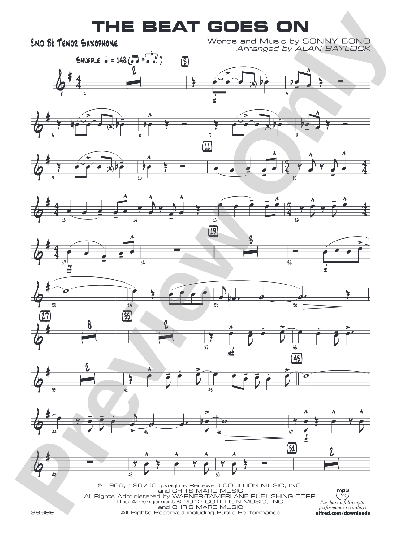 The Beat Goes On: 2nd B-flat Tenor Saxophone