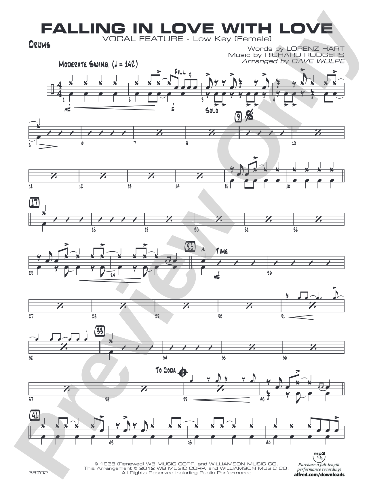 Falling in Love with Love: Drums