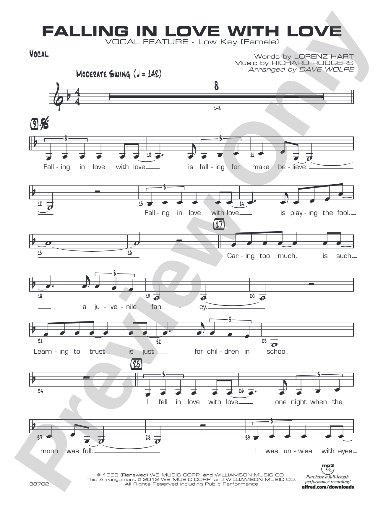 Falling in Love with Love: Vocal Solo