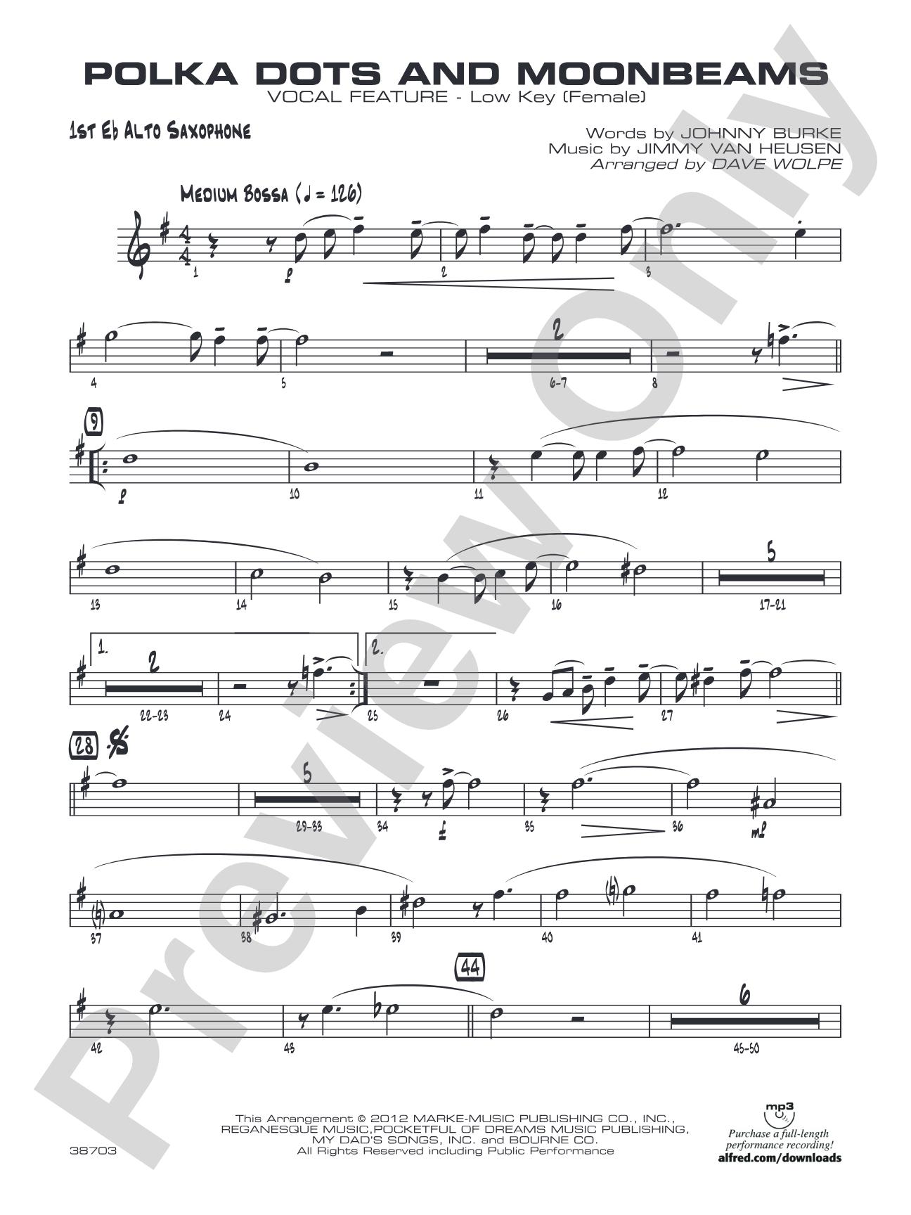 Polkadots and Moonbeams: E-flat Alto Saxophone