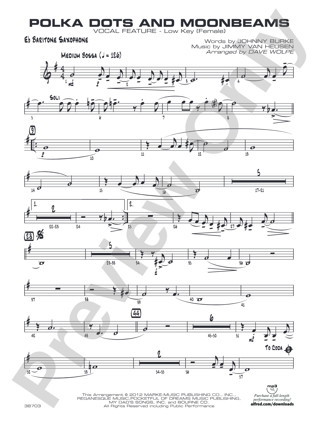 Polkadots and Moonbeams: E-flat Baritone Saxophone