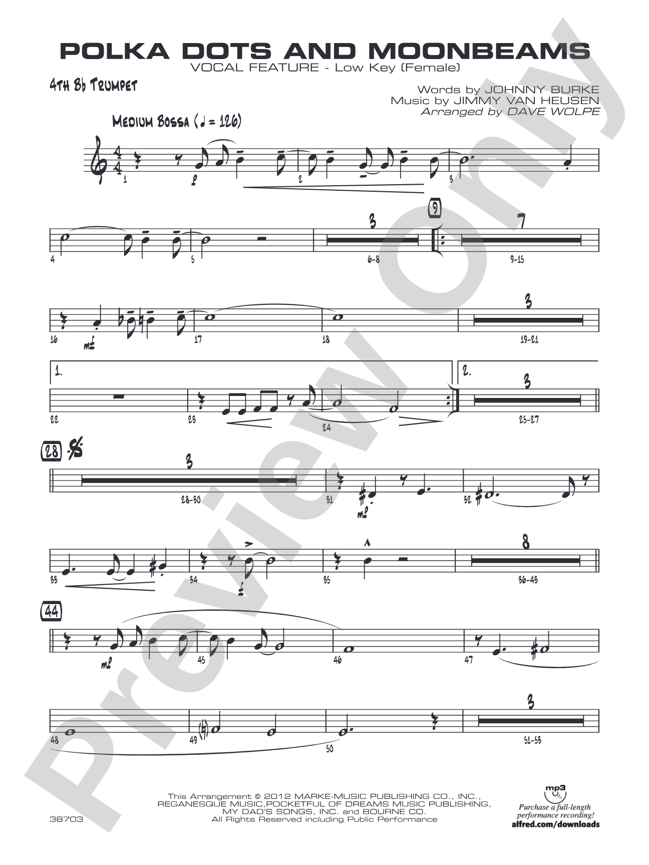 Polkadots and Moonbeams: 4th B-flat Trumpet