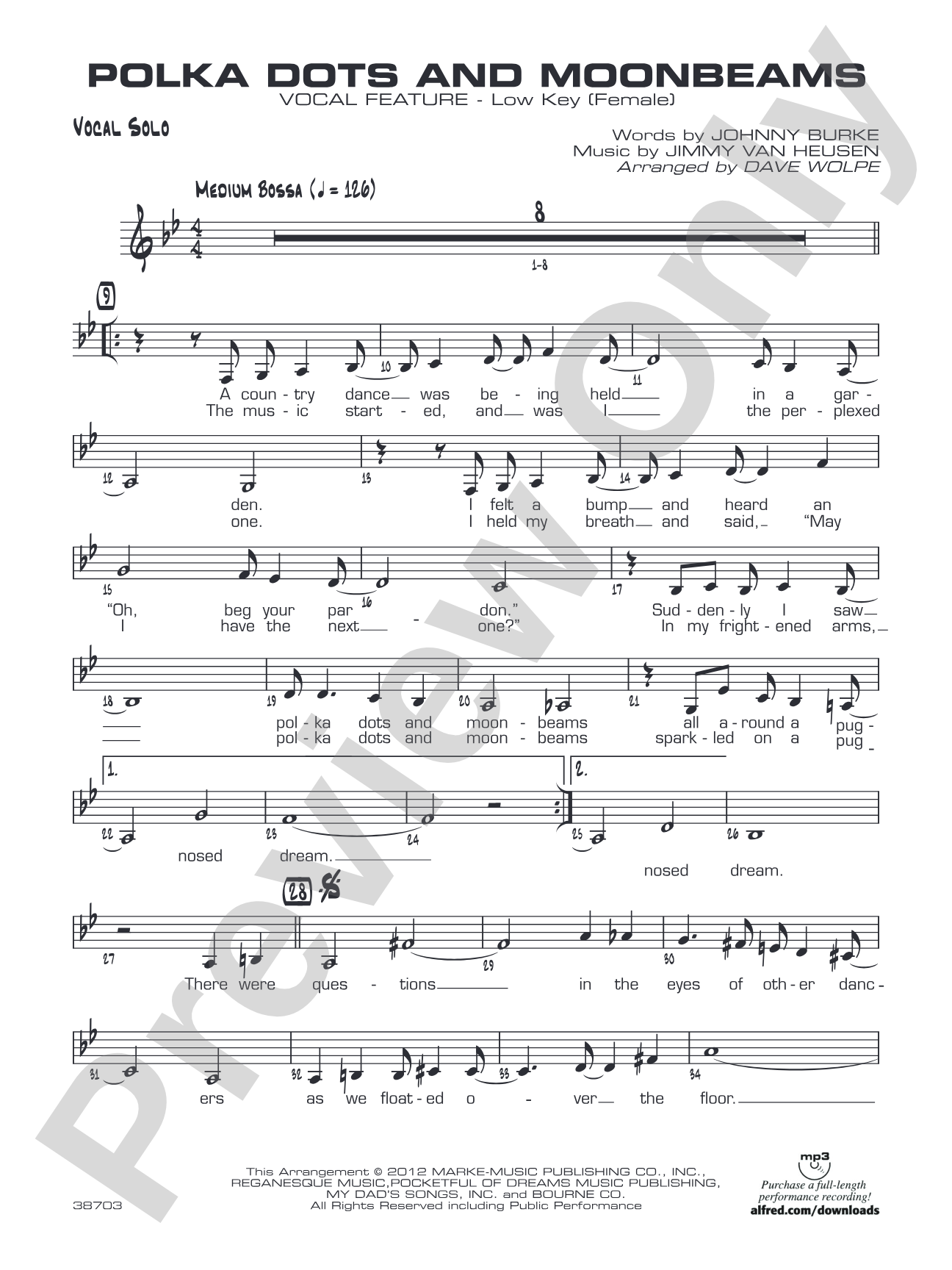 Polkadots and Moonbeams: Vocal Solo