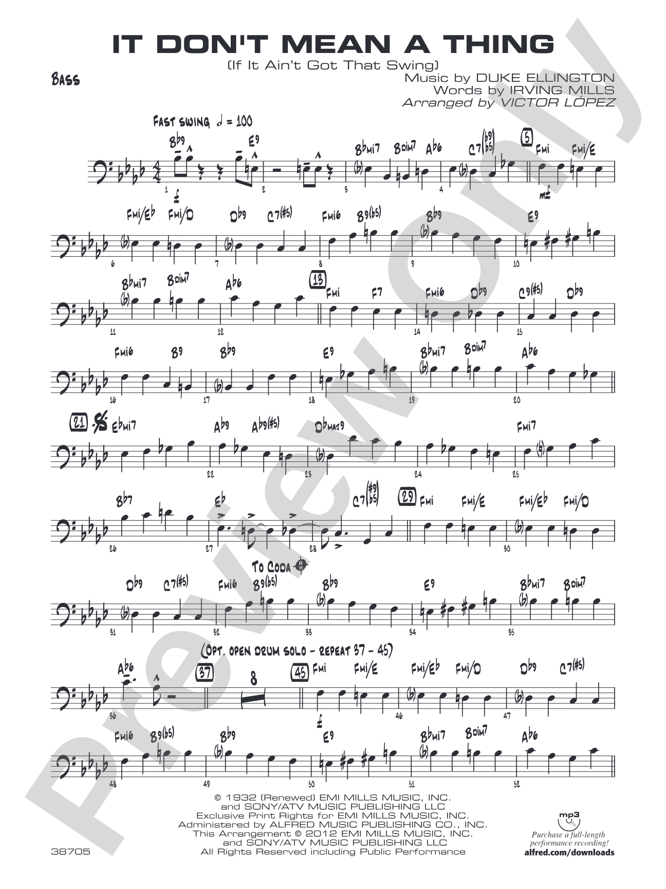 It Don't Mean a Thing (If It Ain't Got That Swing): String Bass