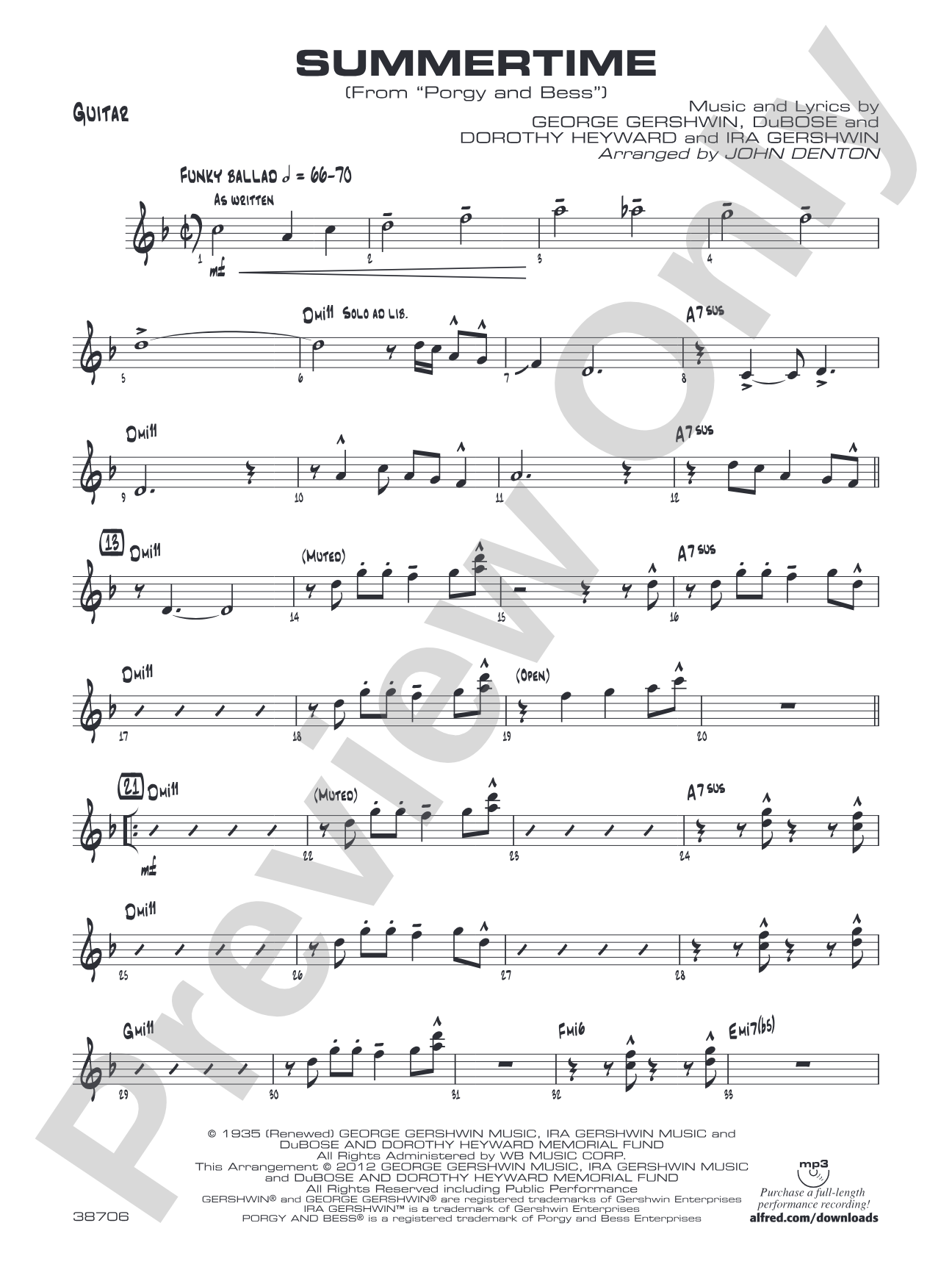 Summertime: Guitar
