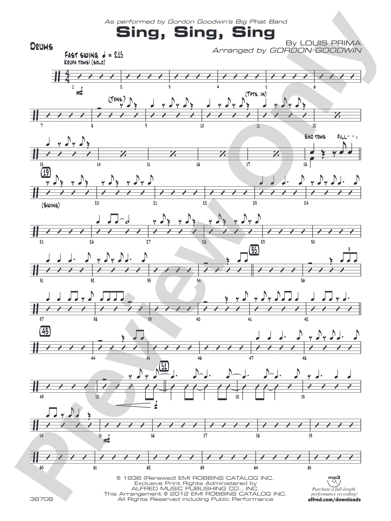 Sing, Sing, Sing: Drums