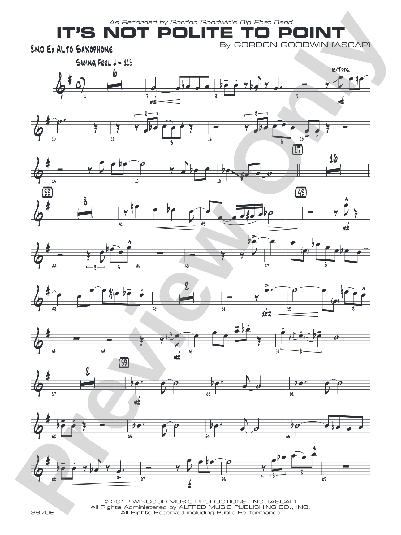 It's Not Polite to Point: 2nd E-flat Alto Saxophone