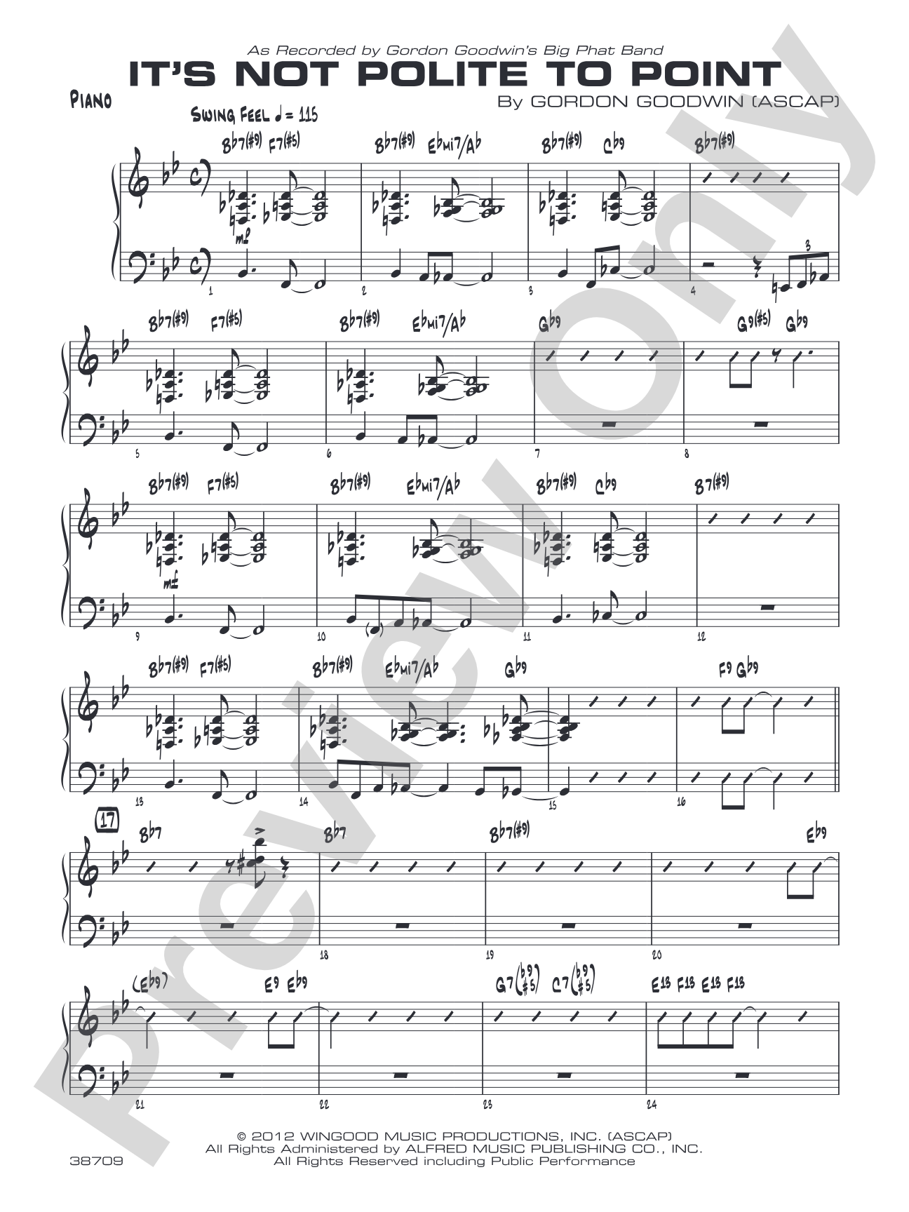 It's Not Polite to Point: Piano Accompaniment