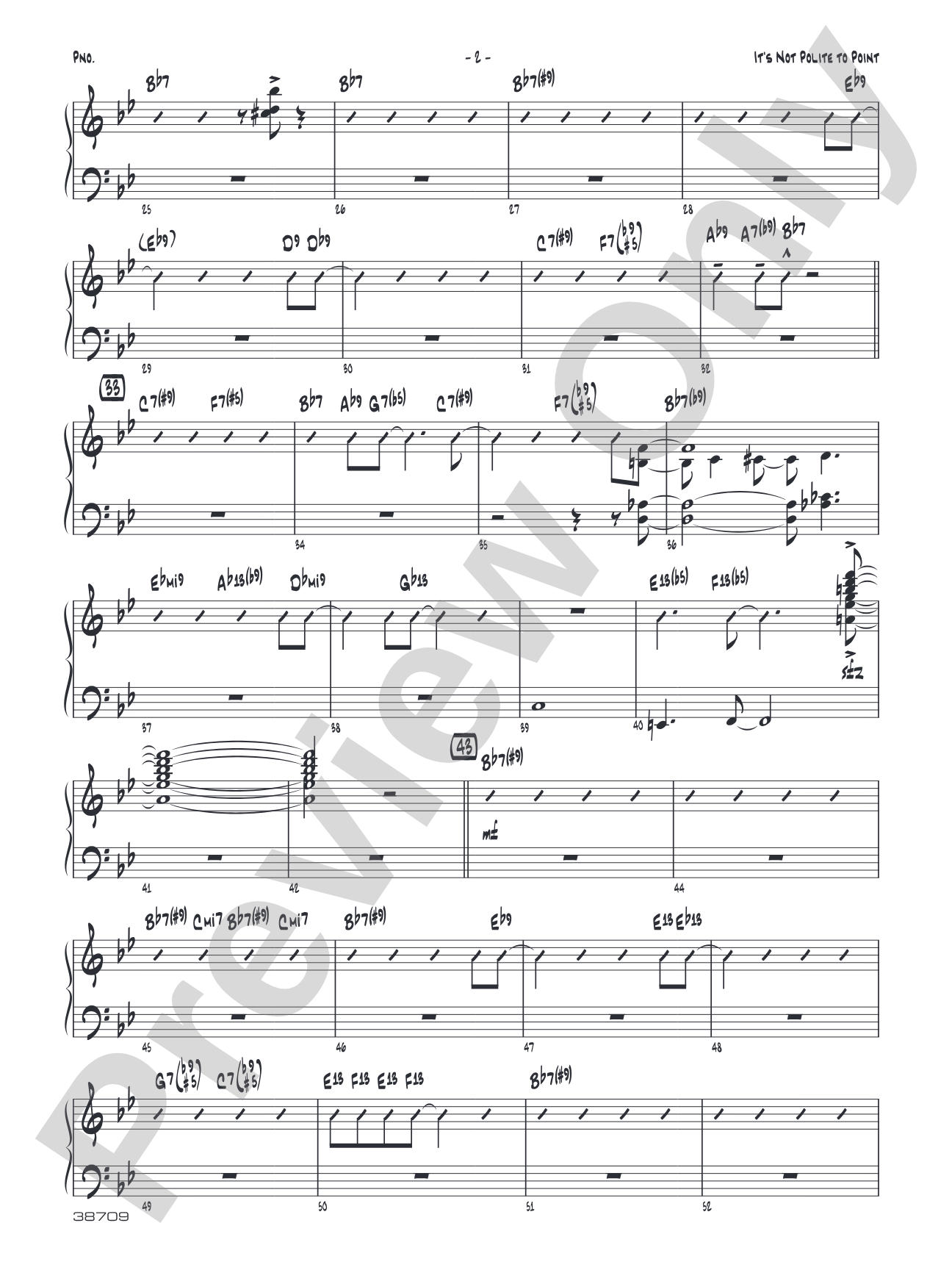 It's Not Polite to Point: Piano Accompaniment
