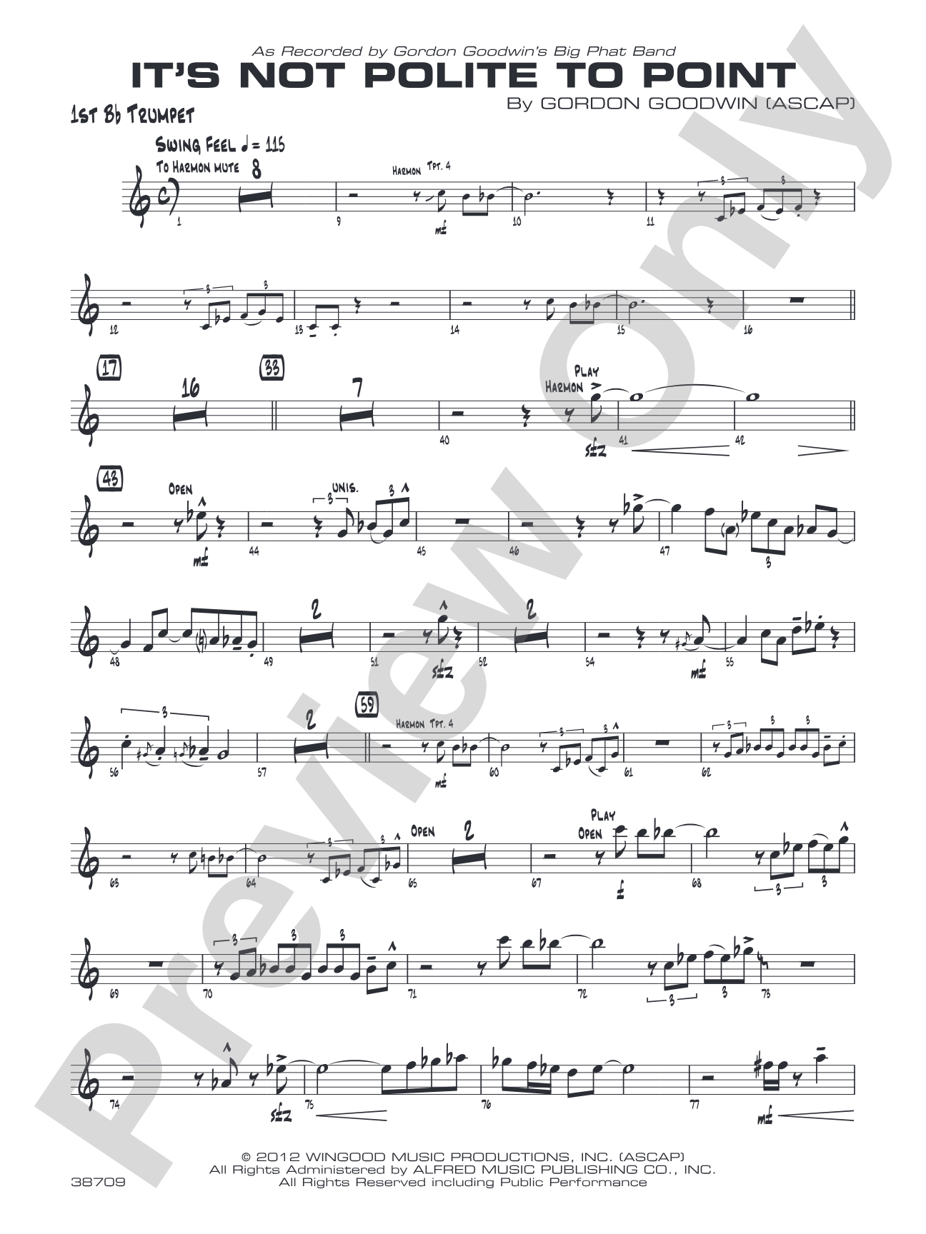It's Not Polite to Point: 1st B-flat Trumpet