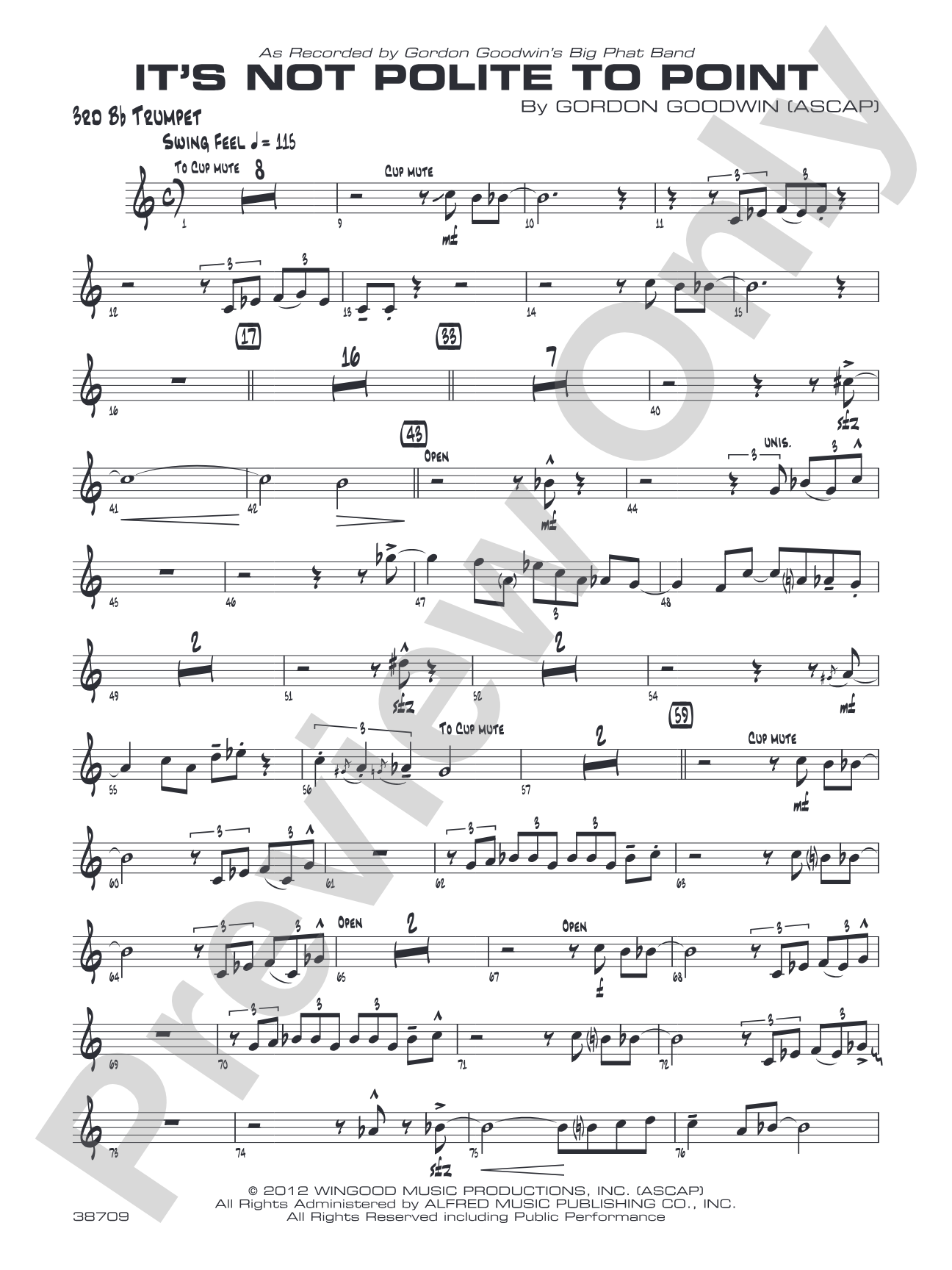 It's Not Polite to Point: 3rd B-flat Trumpet