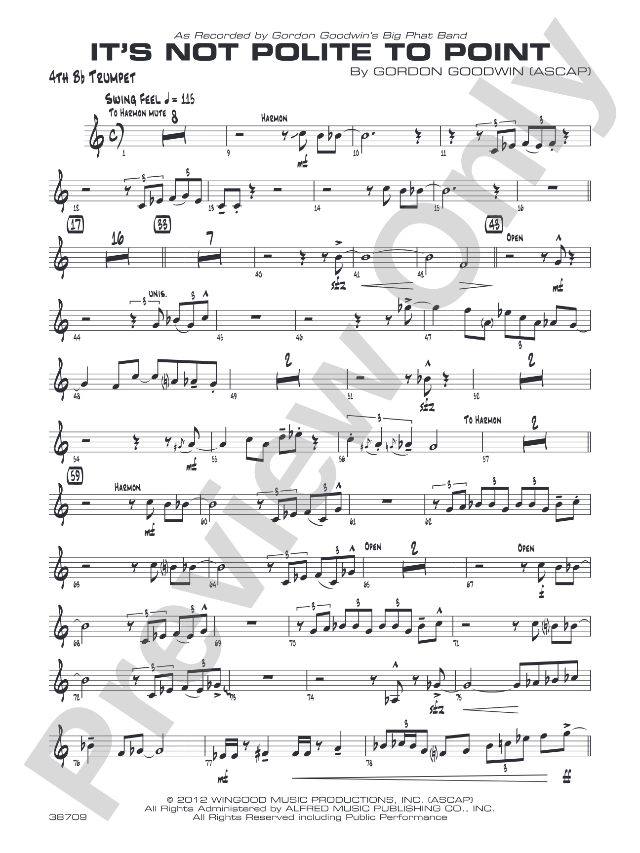 It's Not Polite to Point: 4th B-flat Trumpet