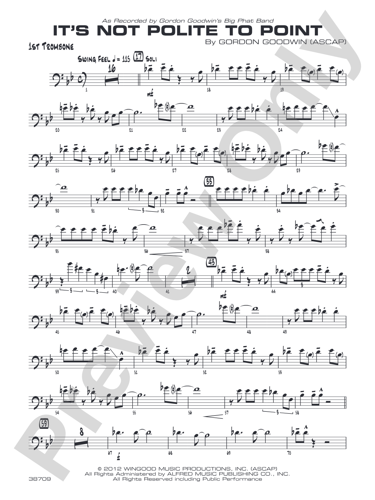 It's Not Polite to Point: 1st Trombone