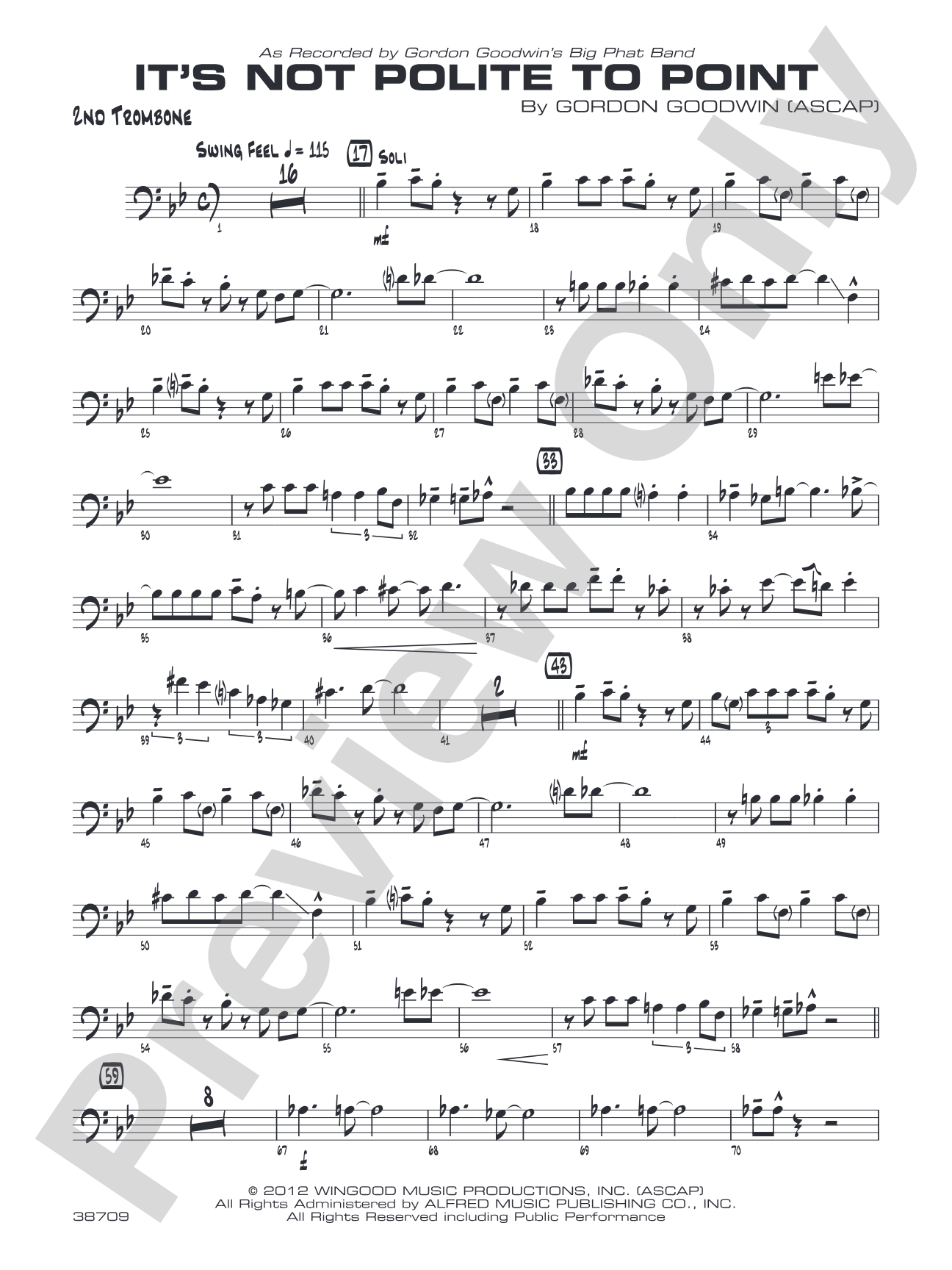 It's Not Polite to Point: 2nd Trombone