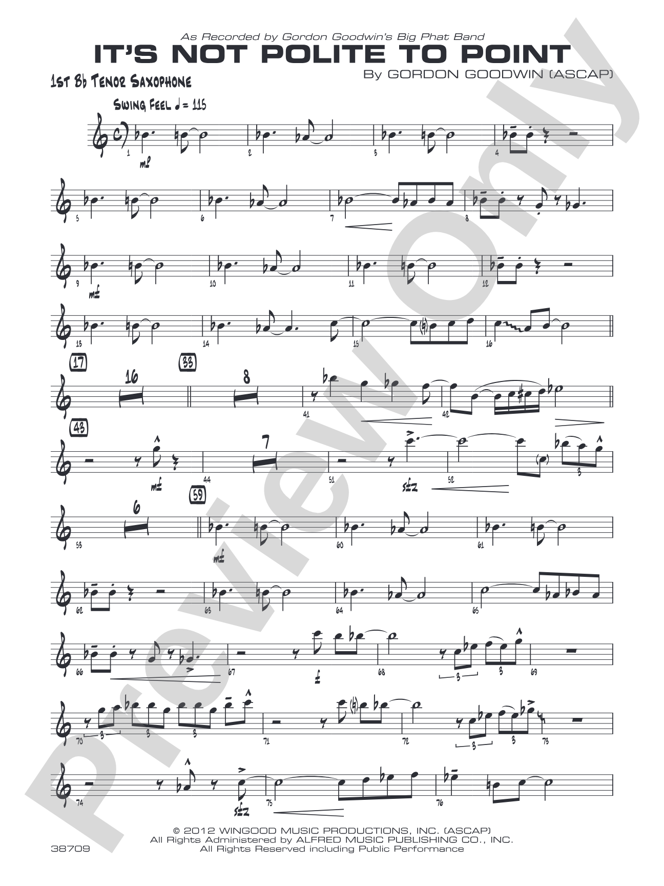 It's Not Polite to Point: B-flat Tenor Saxophone