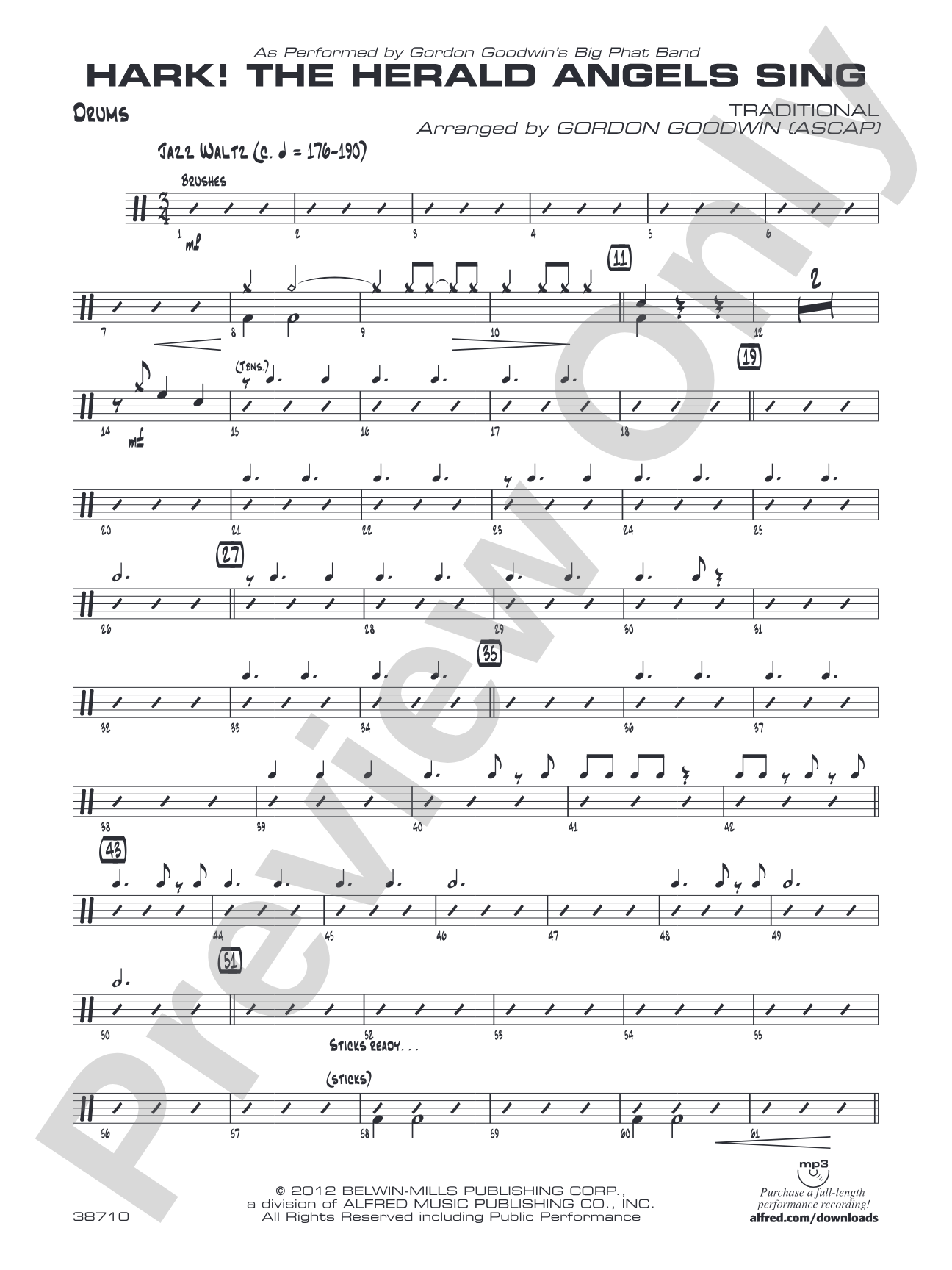 Hark! The Herald Angels Sing: Drums